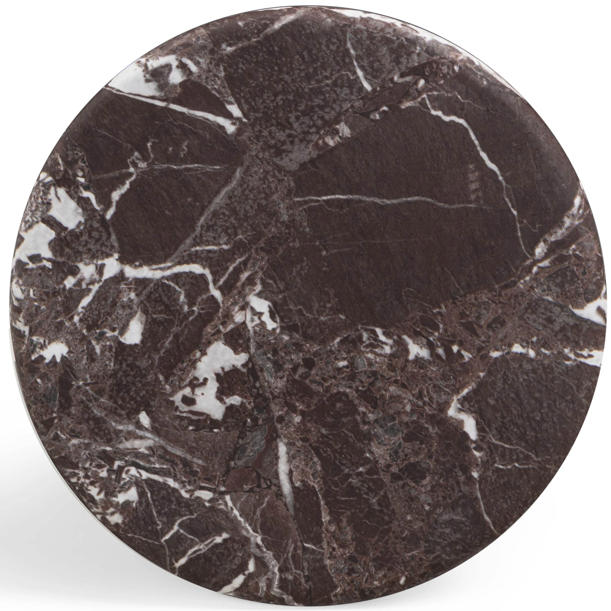 Delta Round Side Table, Red Levanto - Image 4