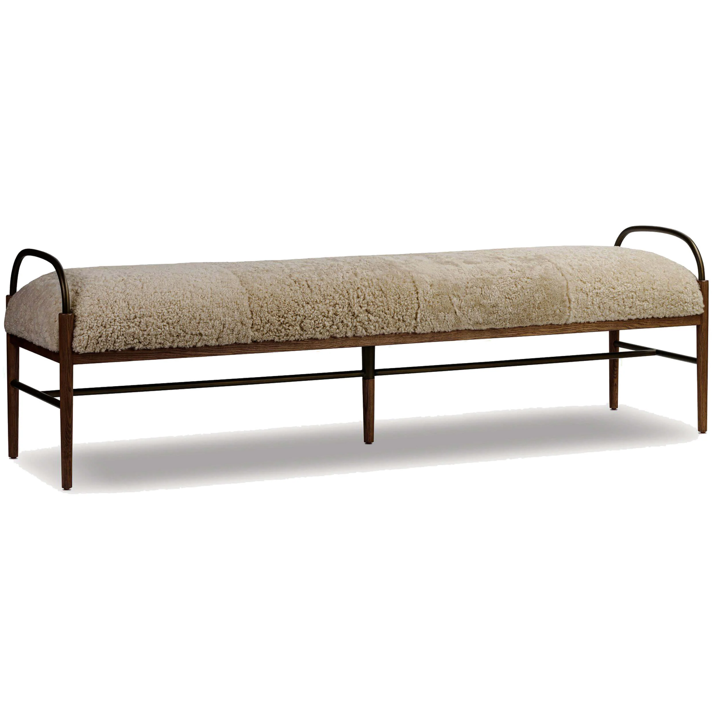 Demi Accent Bench, Beige by Amber Lewis x Four Hands