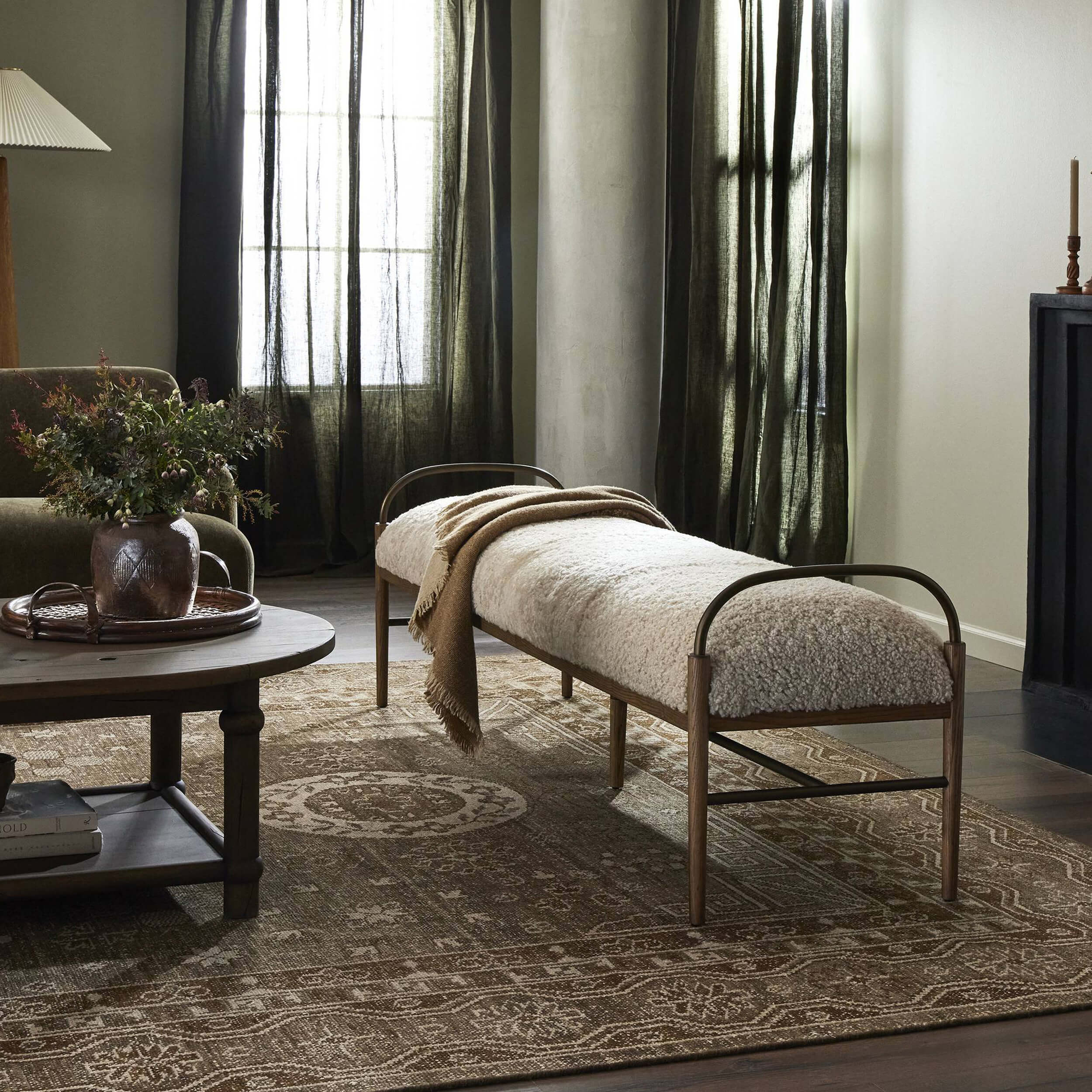 Demi Accent Bench, Beige by Amber Lewis x Four Hands - Image 6