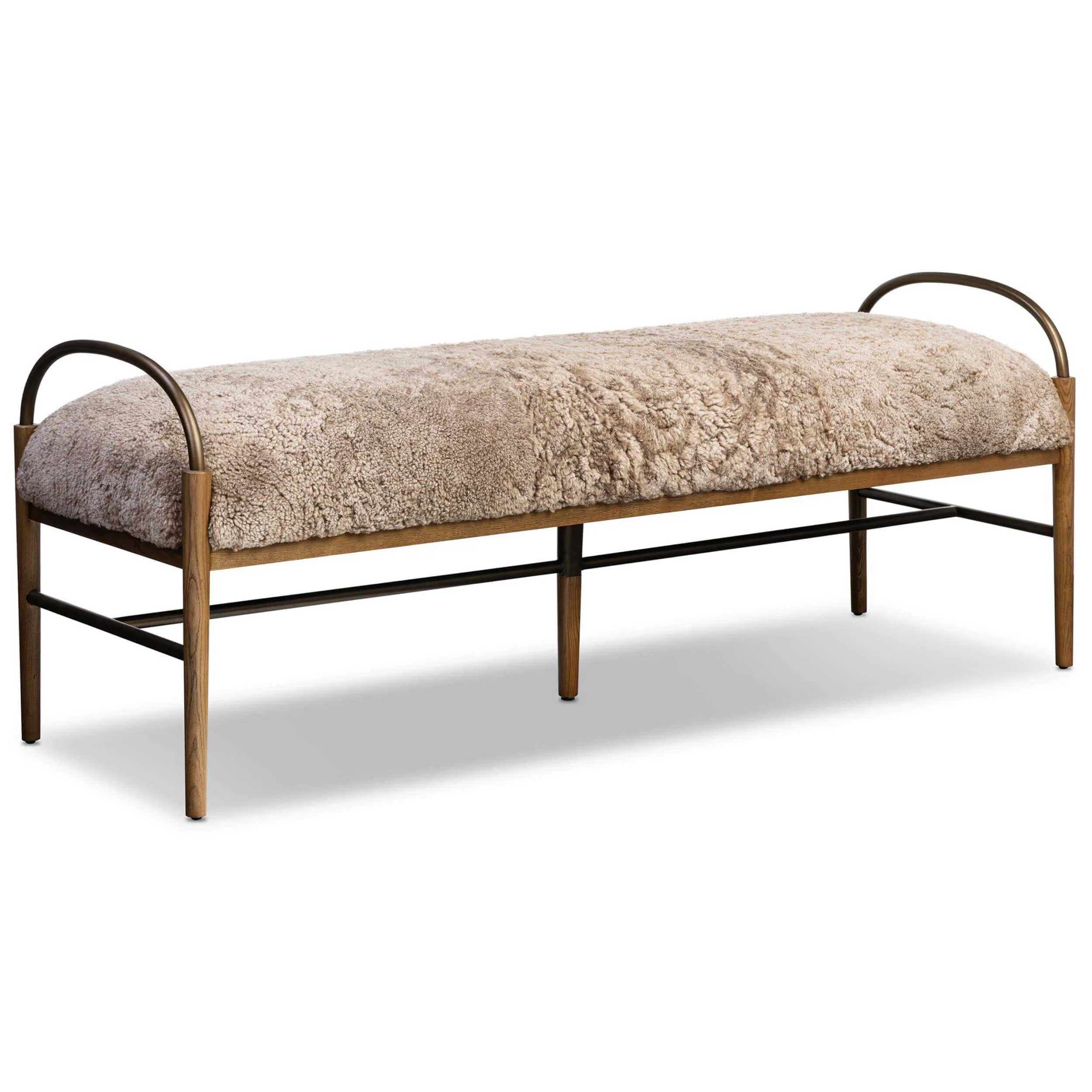 Demi Accent Bench, Beige by Amber Lewis x Four Hands - Image 9