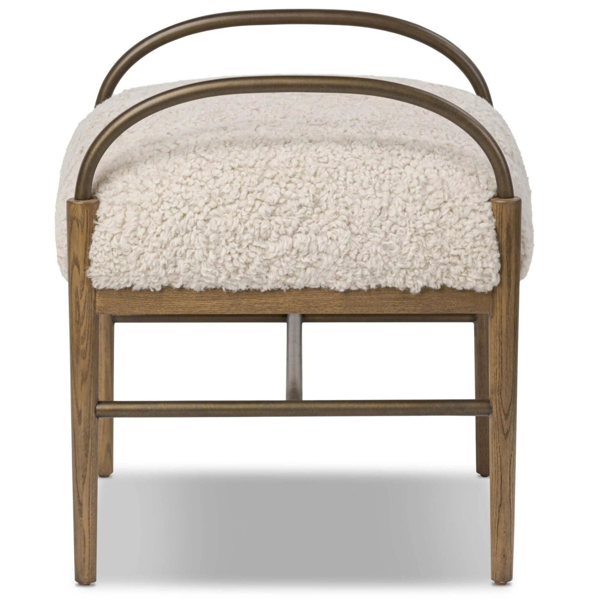 Demi Accent Stool, Beige Shearling by Amber Lewis x Four Hands - Image 3