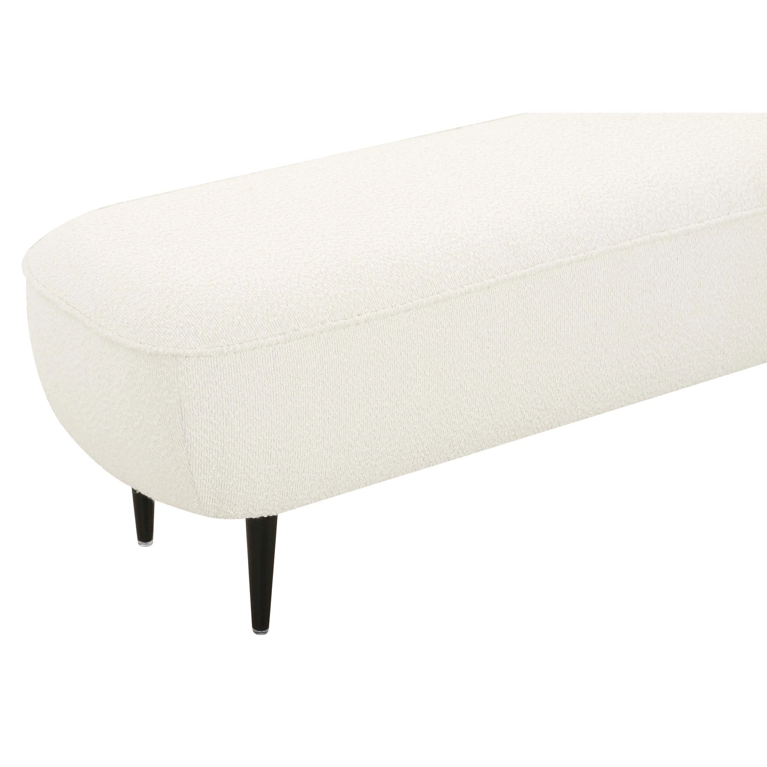 Denise Boucle Bench, Cream - Image 4