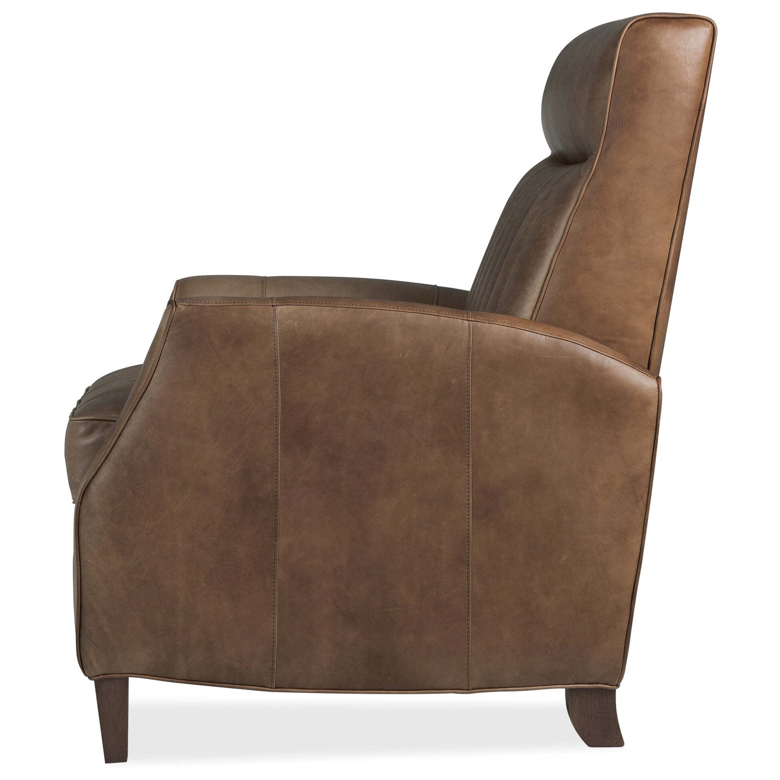 Denver Push Back Leather Recliner, Chester Bourbon - Image 3