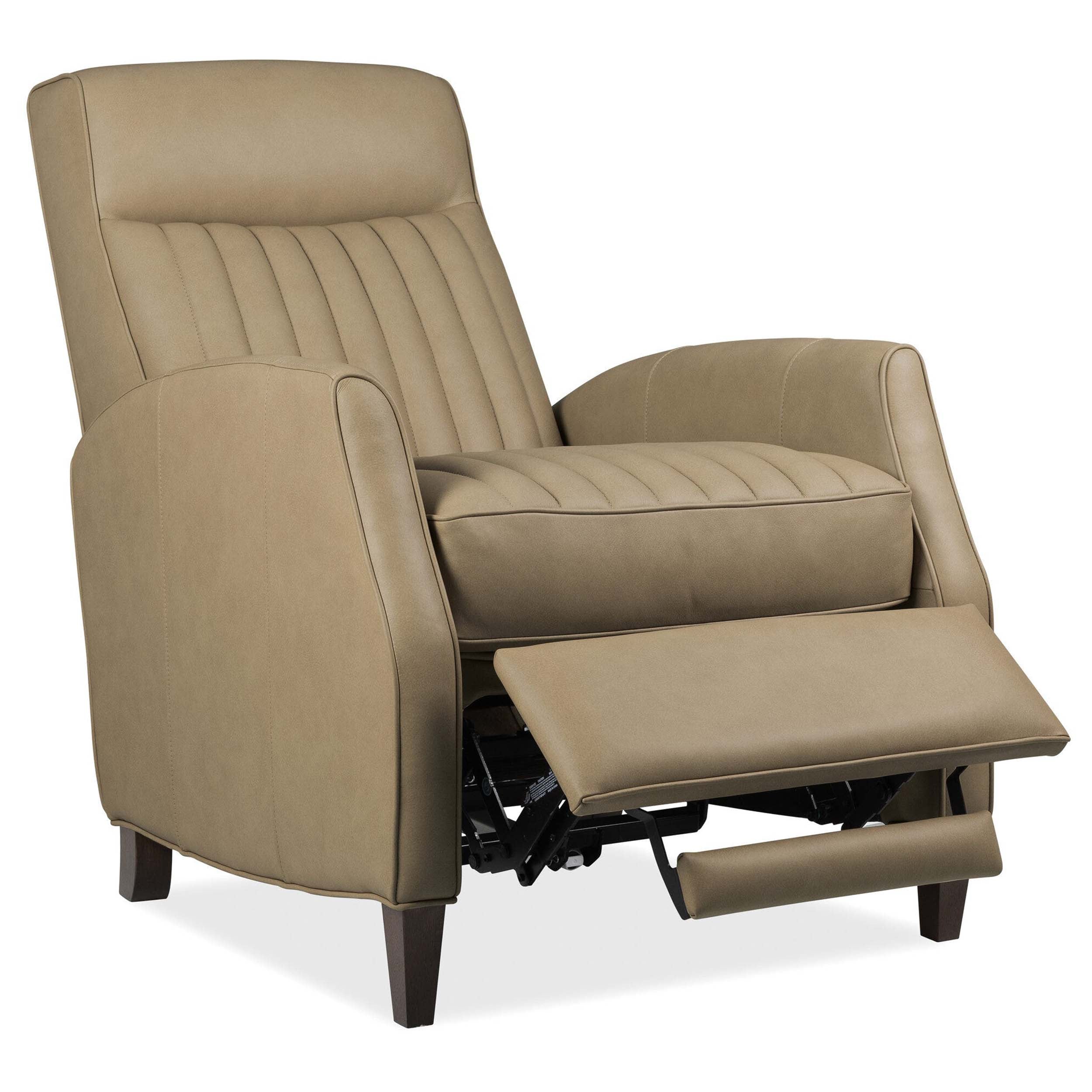 Denver Push Back Leather Recliner, Ian Camel - Image 5