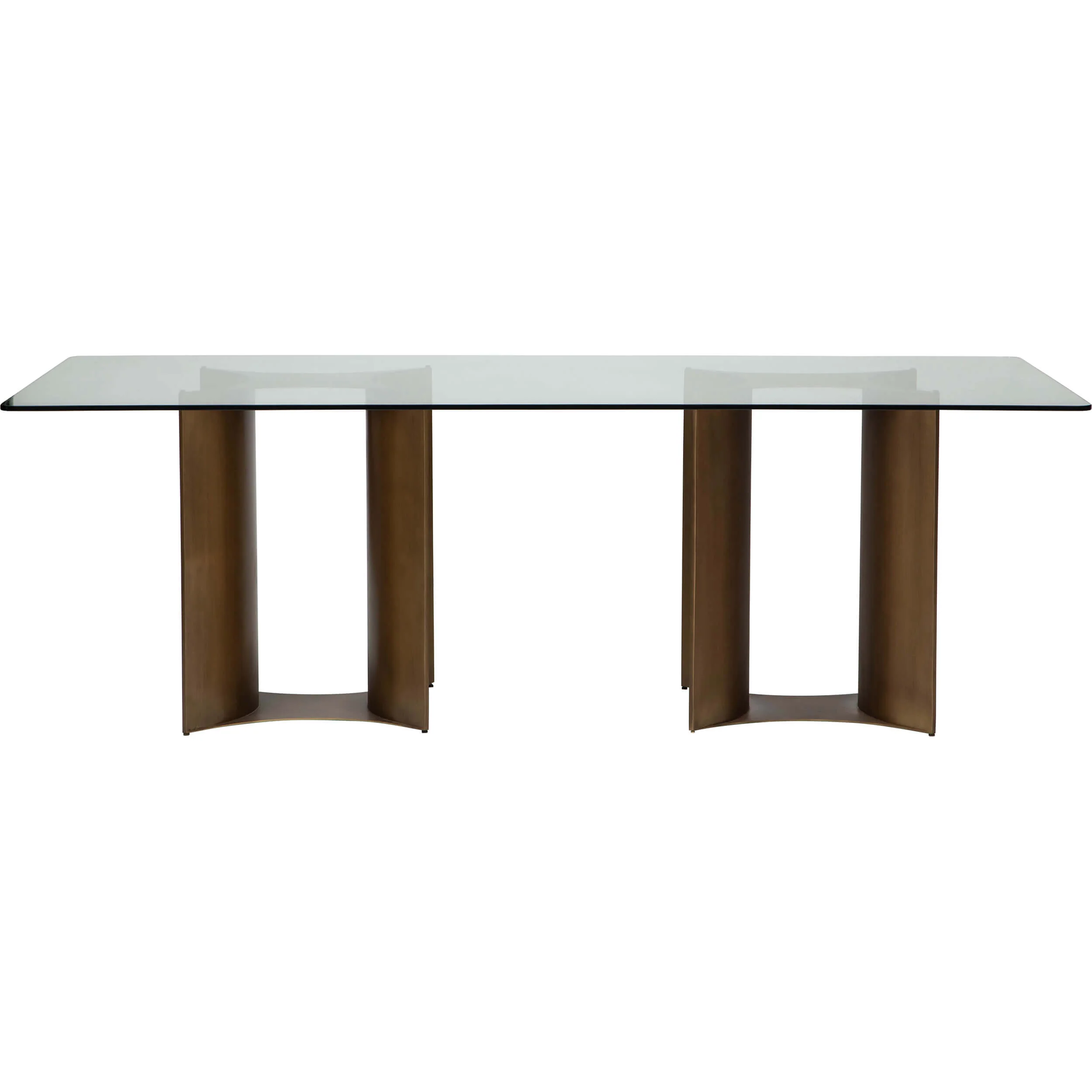 Denver Rectangular Dining Table, Antique Brass - Image 2