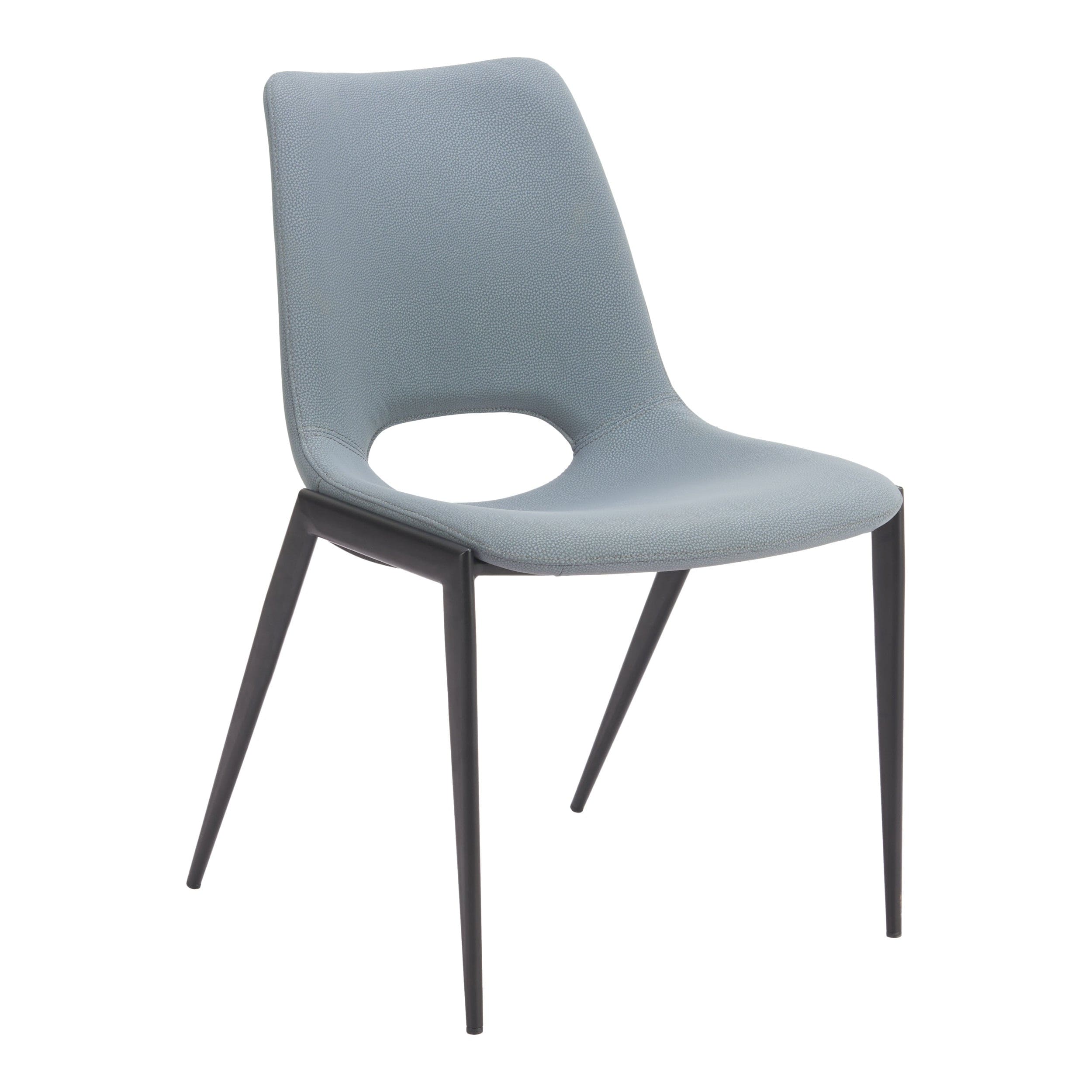 Desi Armless Dining Chair, Azure Gray, Set of 2