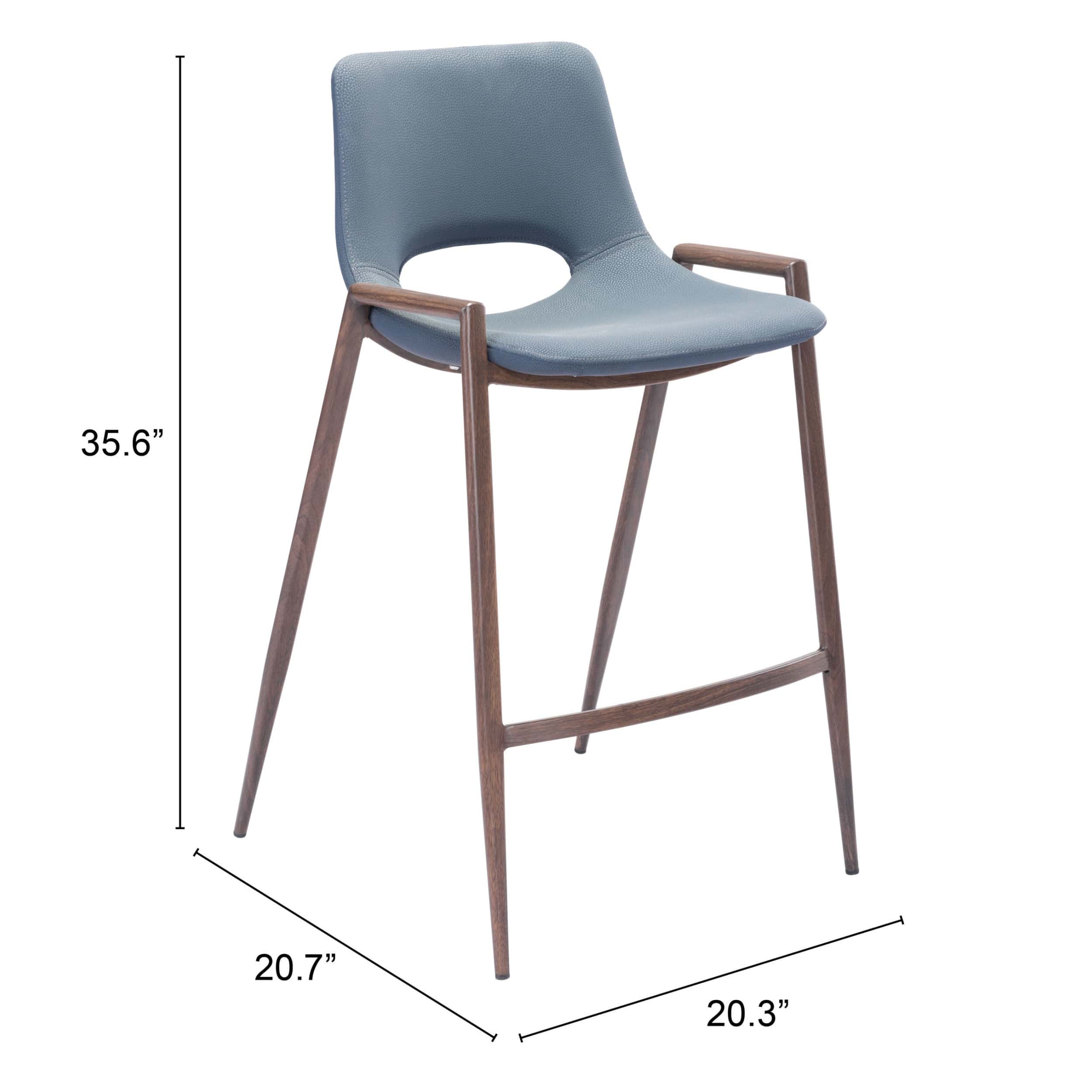 Desi Counter Stool, Azure Gray, Set of 2 - Image 7