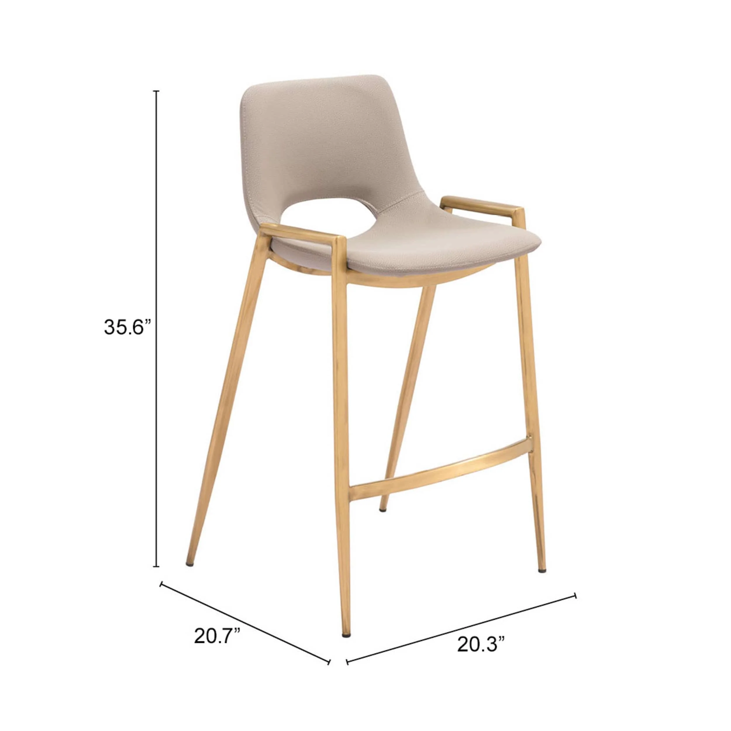 Desi Counter Stool, Beige, Set of 2 - Image 7