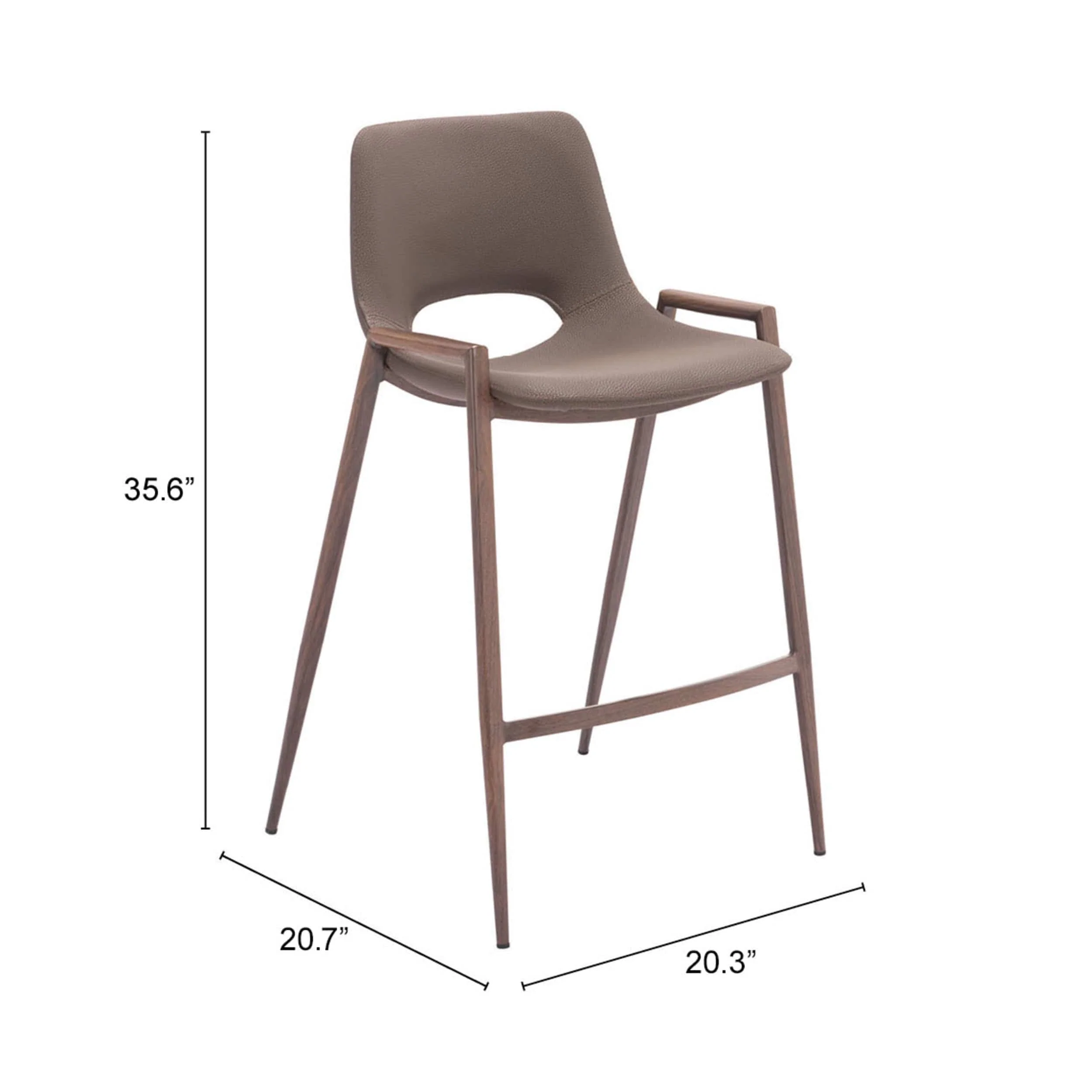 Desi Counter Stool, Brown, Set of 2 - Image 7