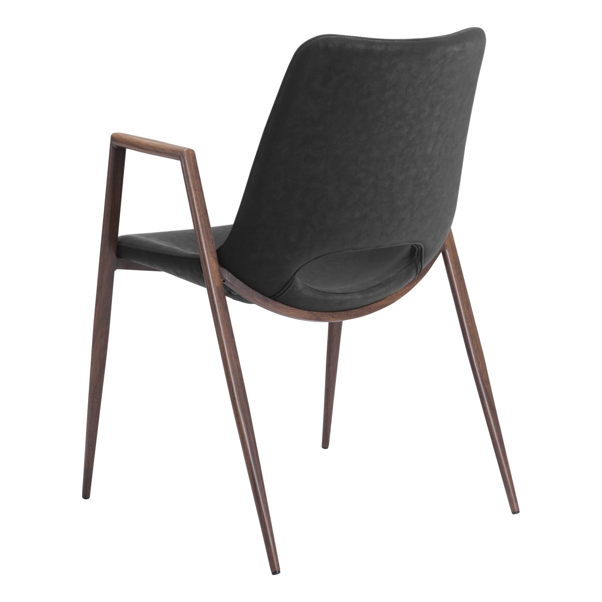 Desi Dining Chair, Black/Walnut, Set of 2 - Image 3