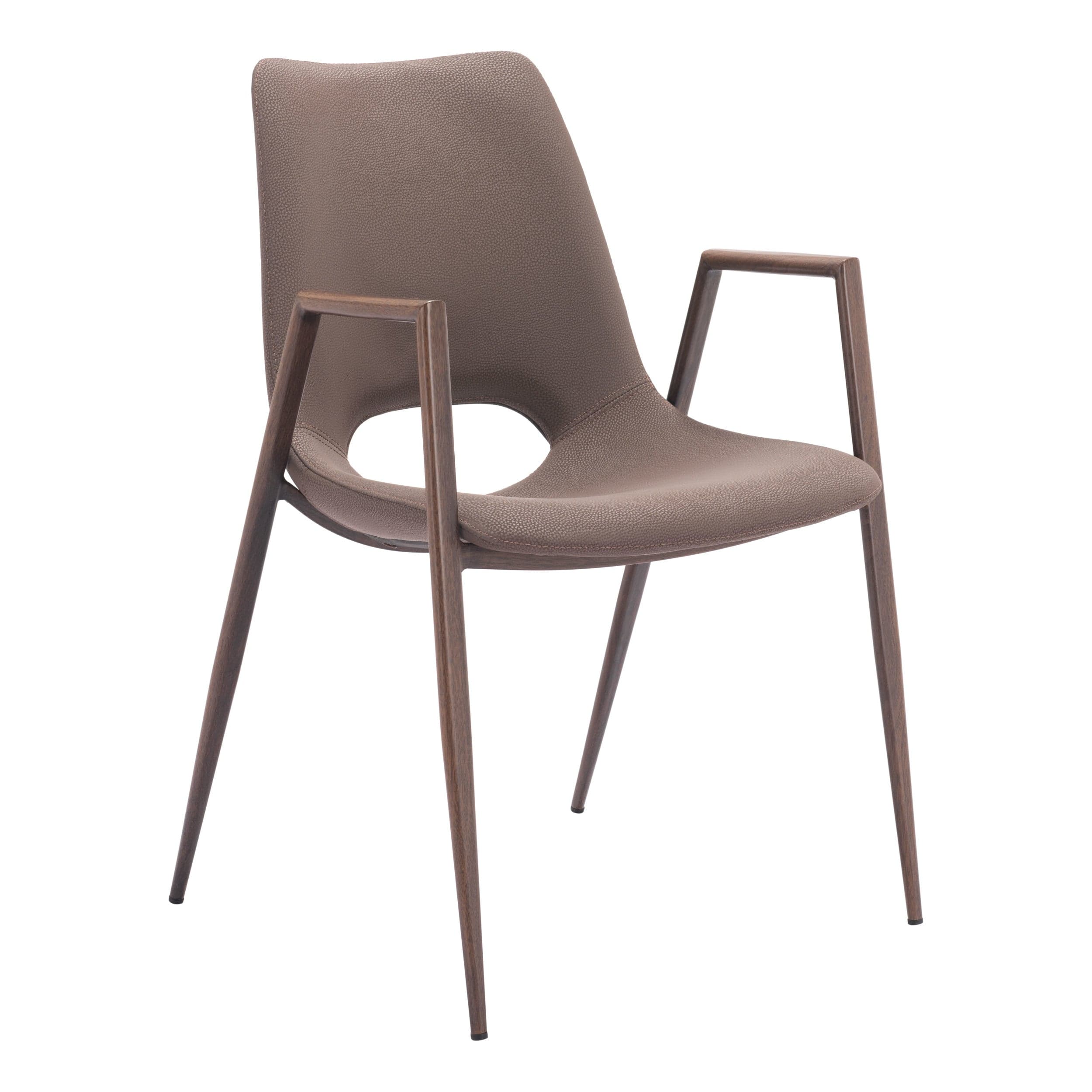 Desi Dining Chair, Brown, Set of 2