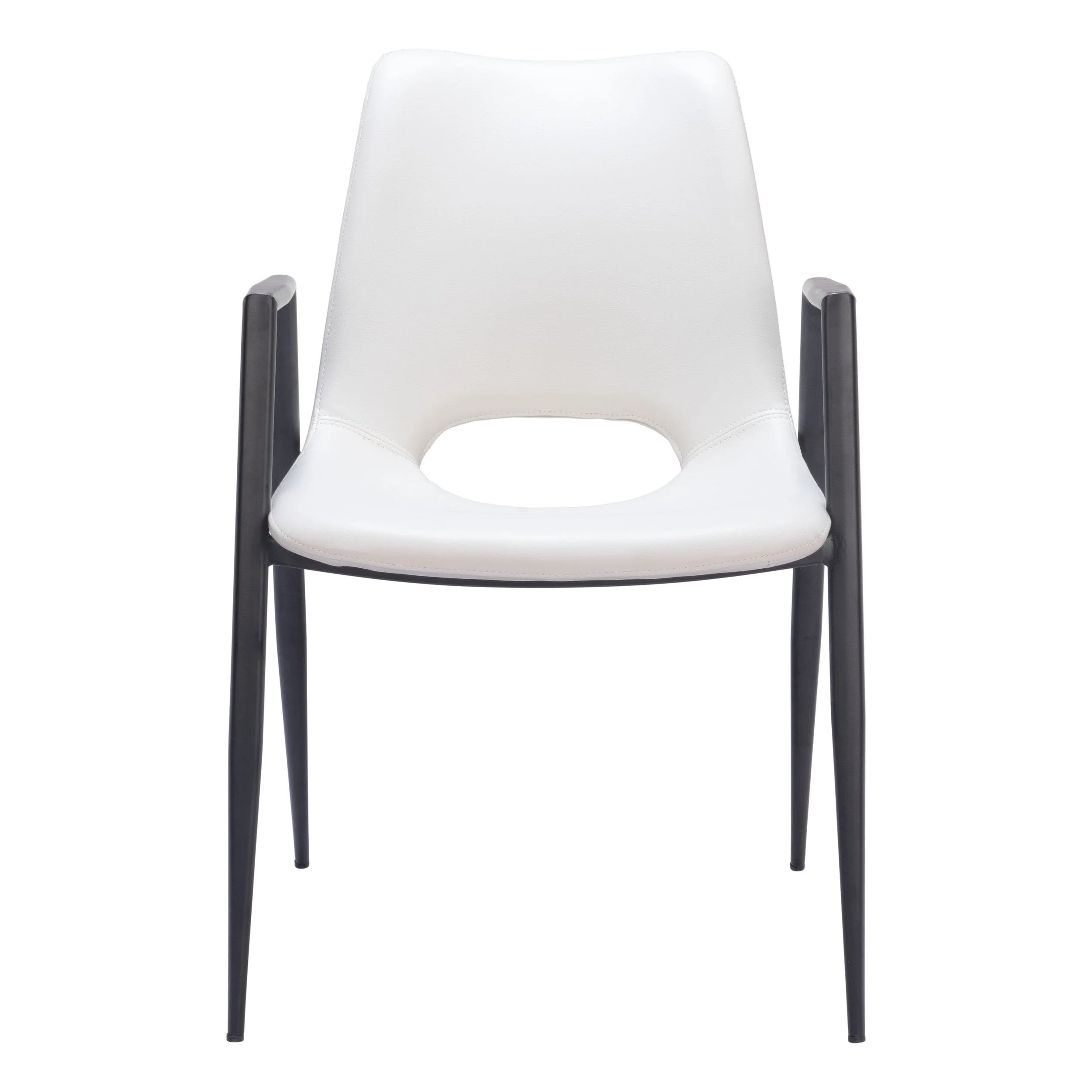 Desi Dining Chair, White, Set of 2 - Image 2