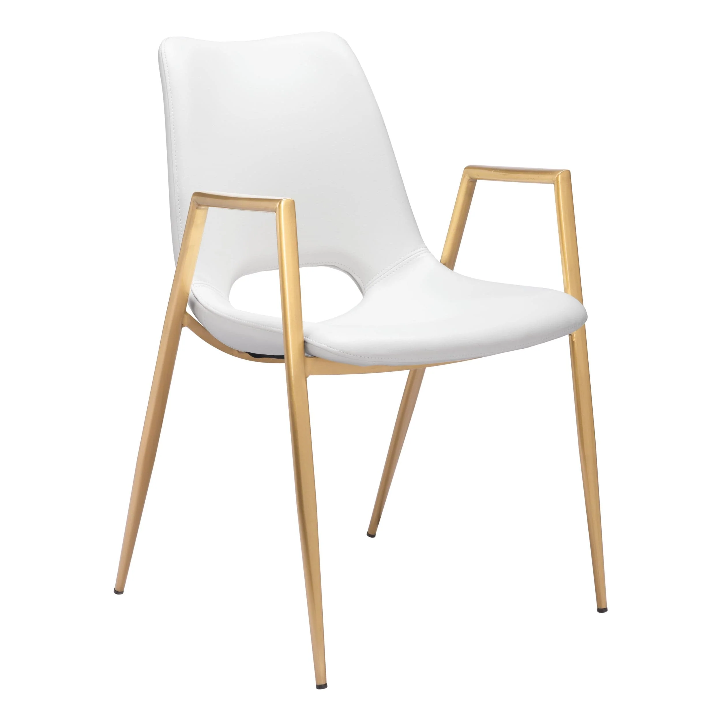 Desi Dining Chair, White, Set of 2