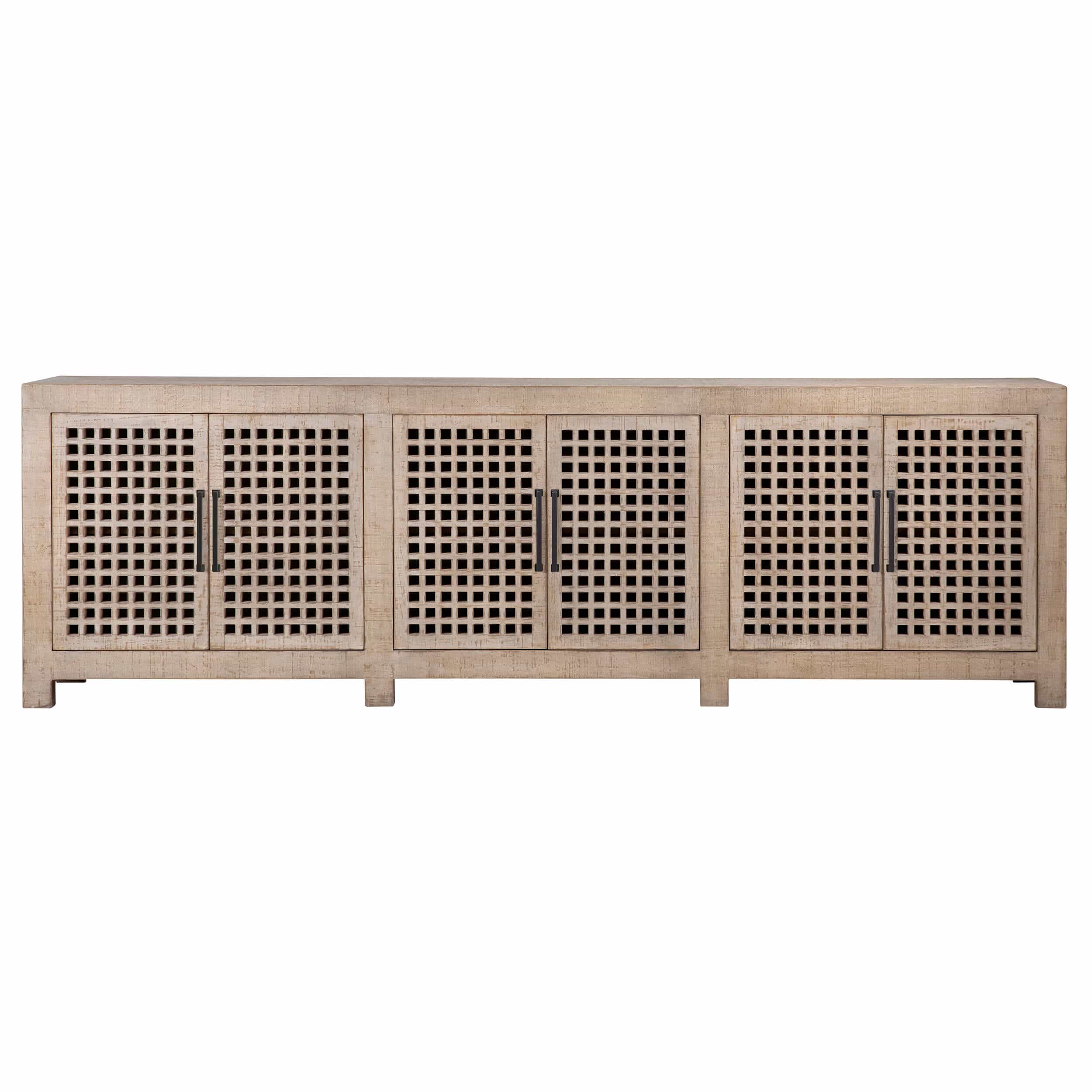 Devina 6 Door Sideboard, Light Warm Wash - Image 2