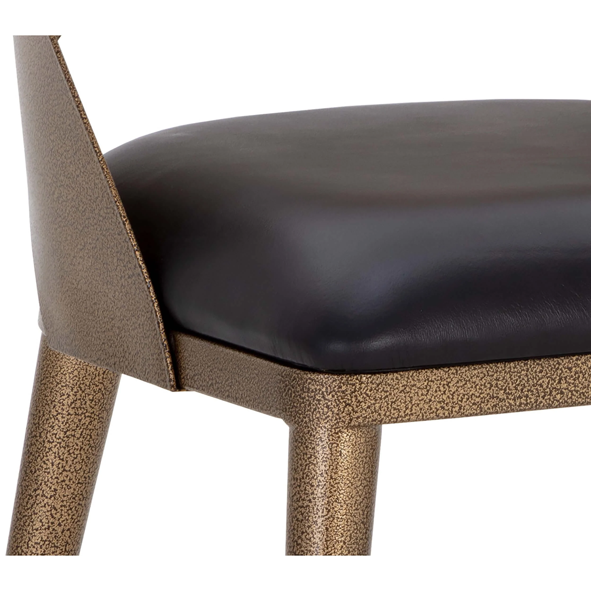 Dezirae Dining Chair, Charcoal Black/Antique Brass, Set of 2 - Image 5
