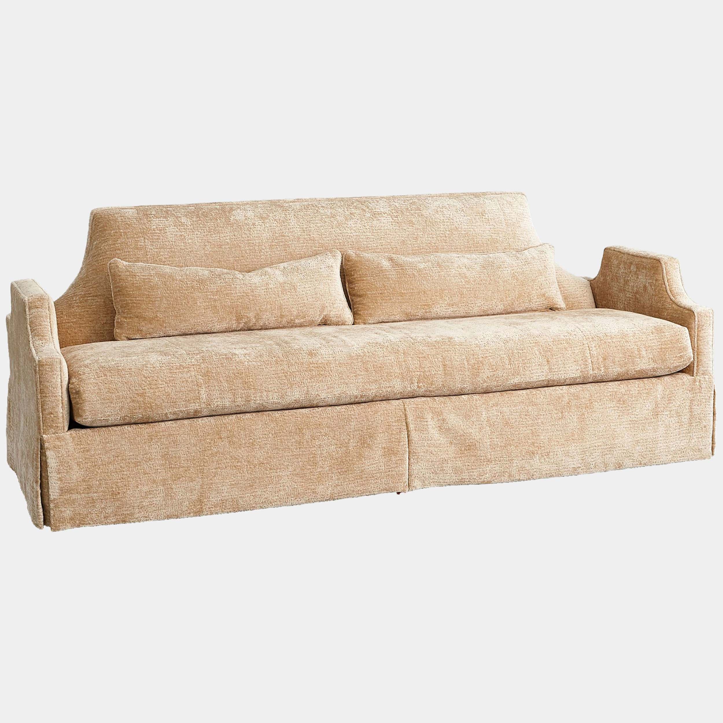 Diana Skirted Sofa, Finn-Hazelnut