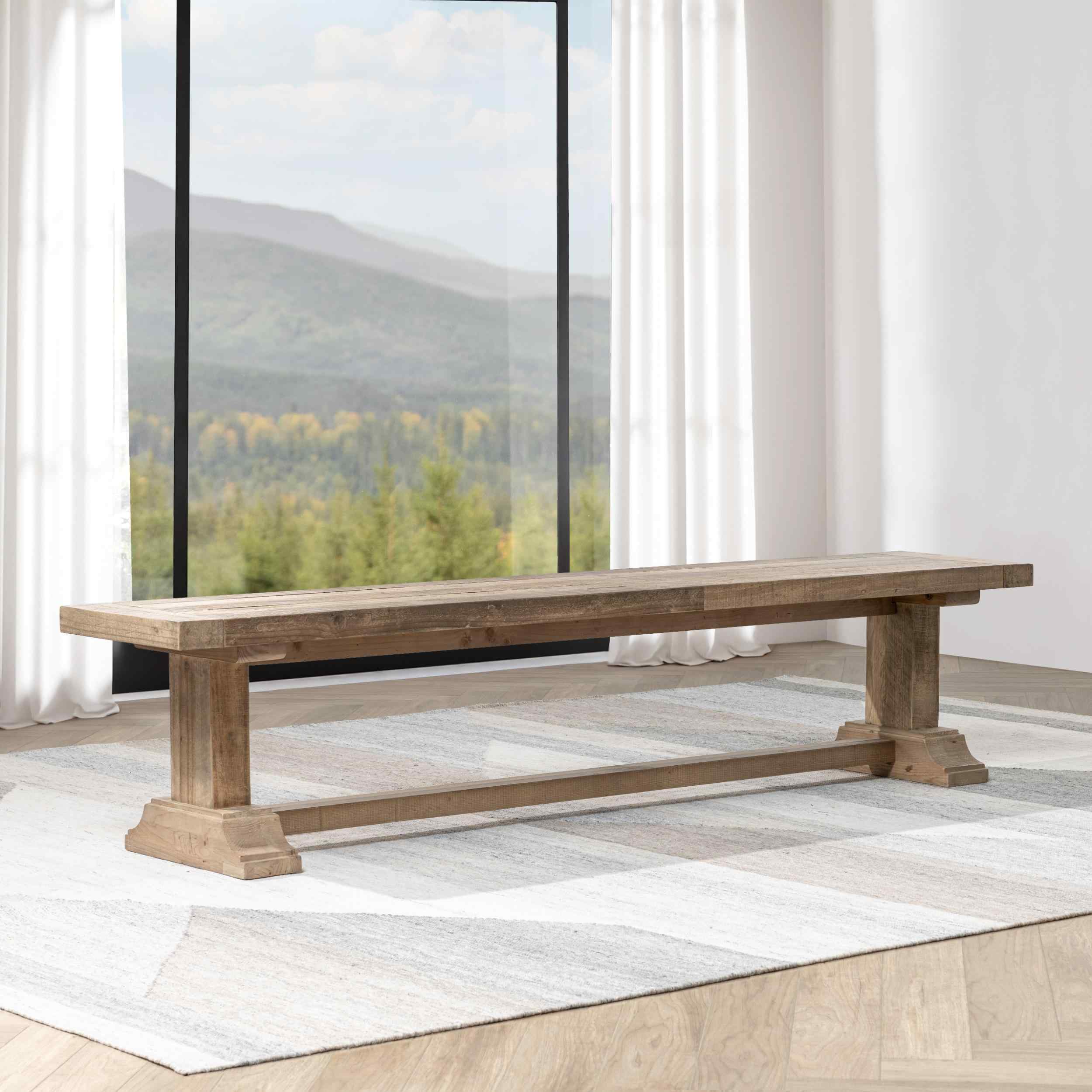 Dita Dining Bench, Natural Pine - Image 6