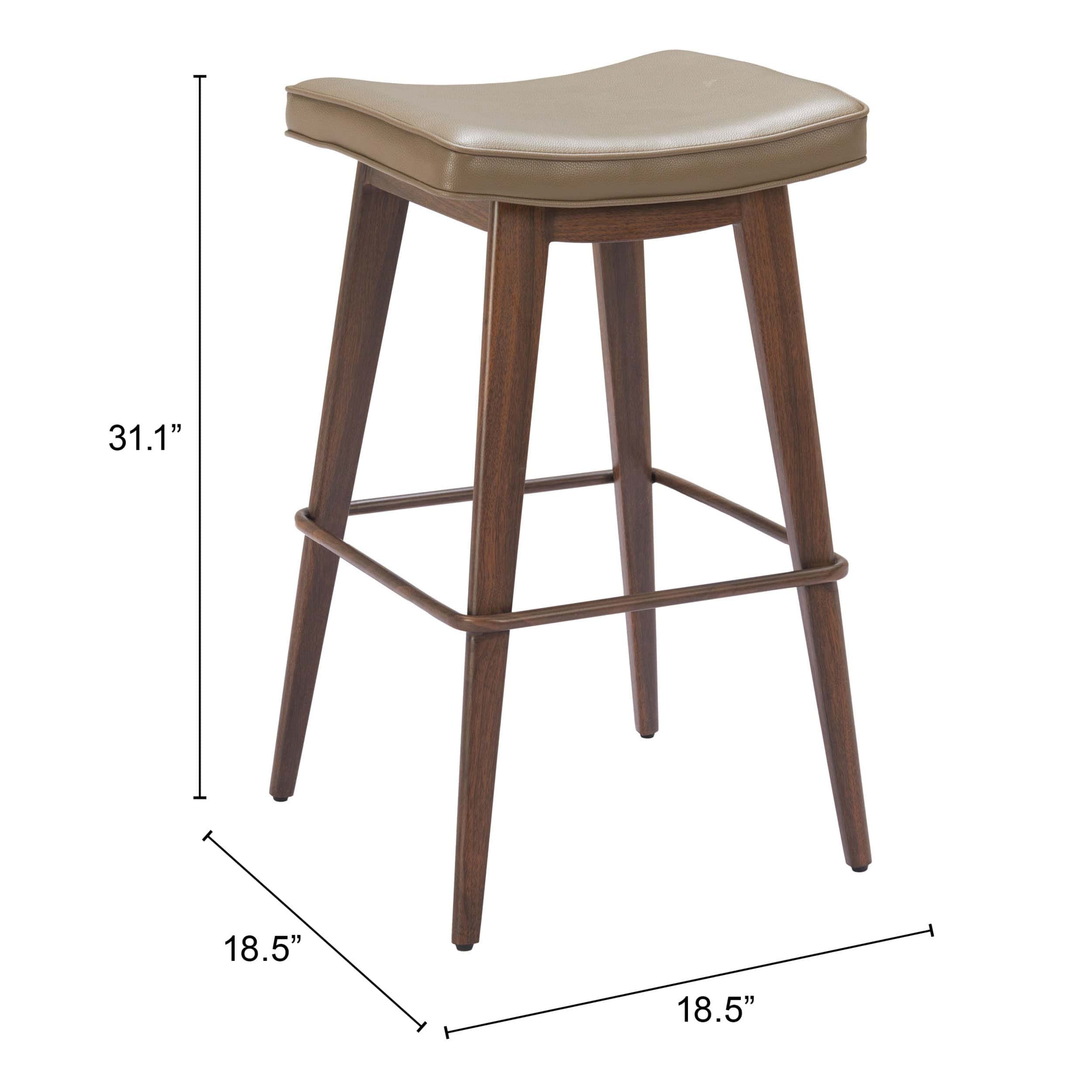 Divat Bar Stool, Taupe, Set of 2 - Image 4