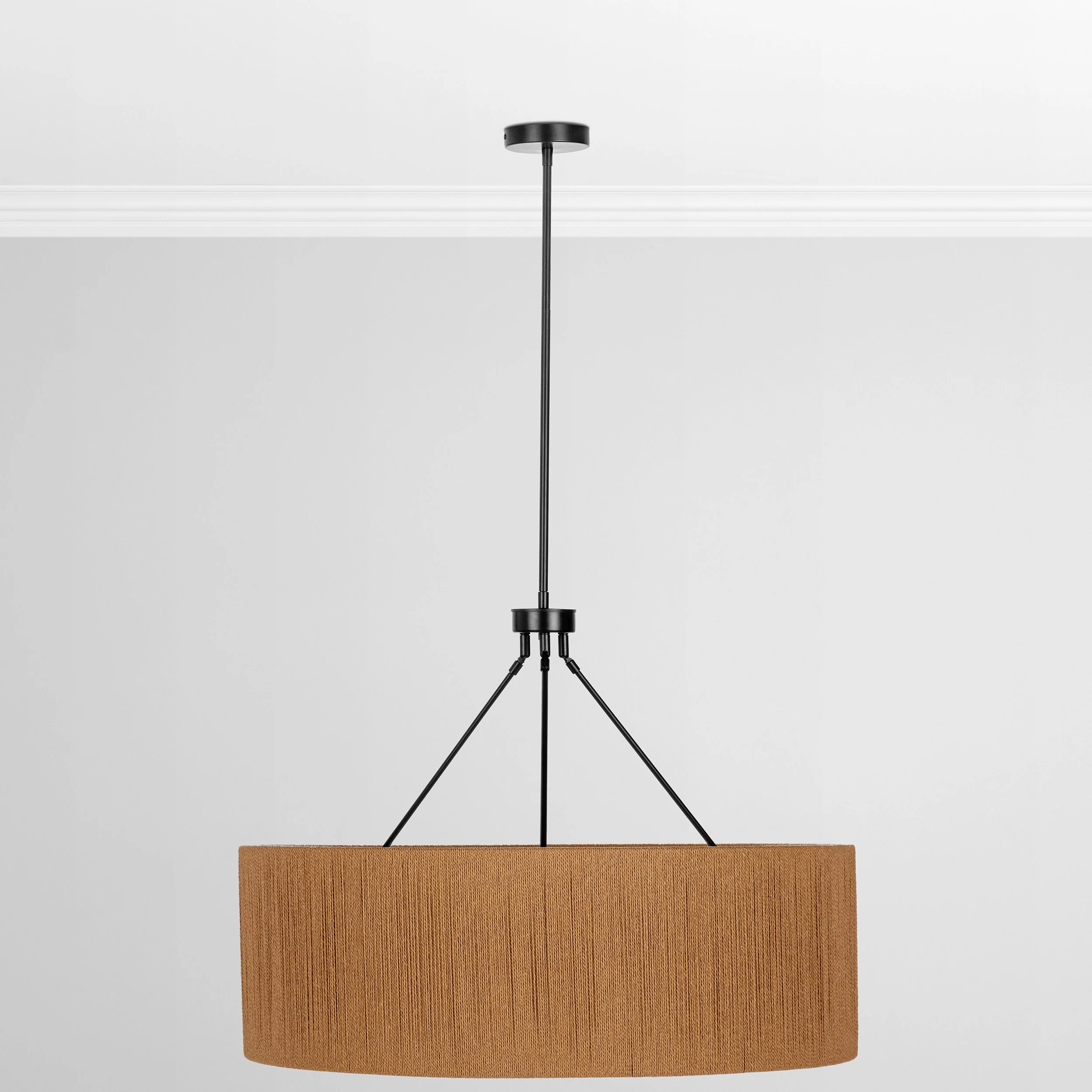 Dobson Round Pendant, Natural/Black