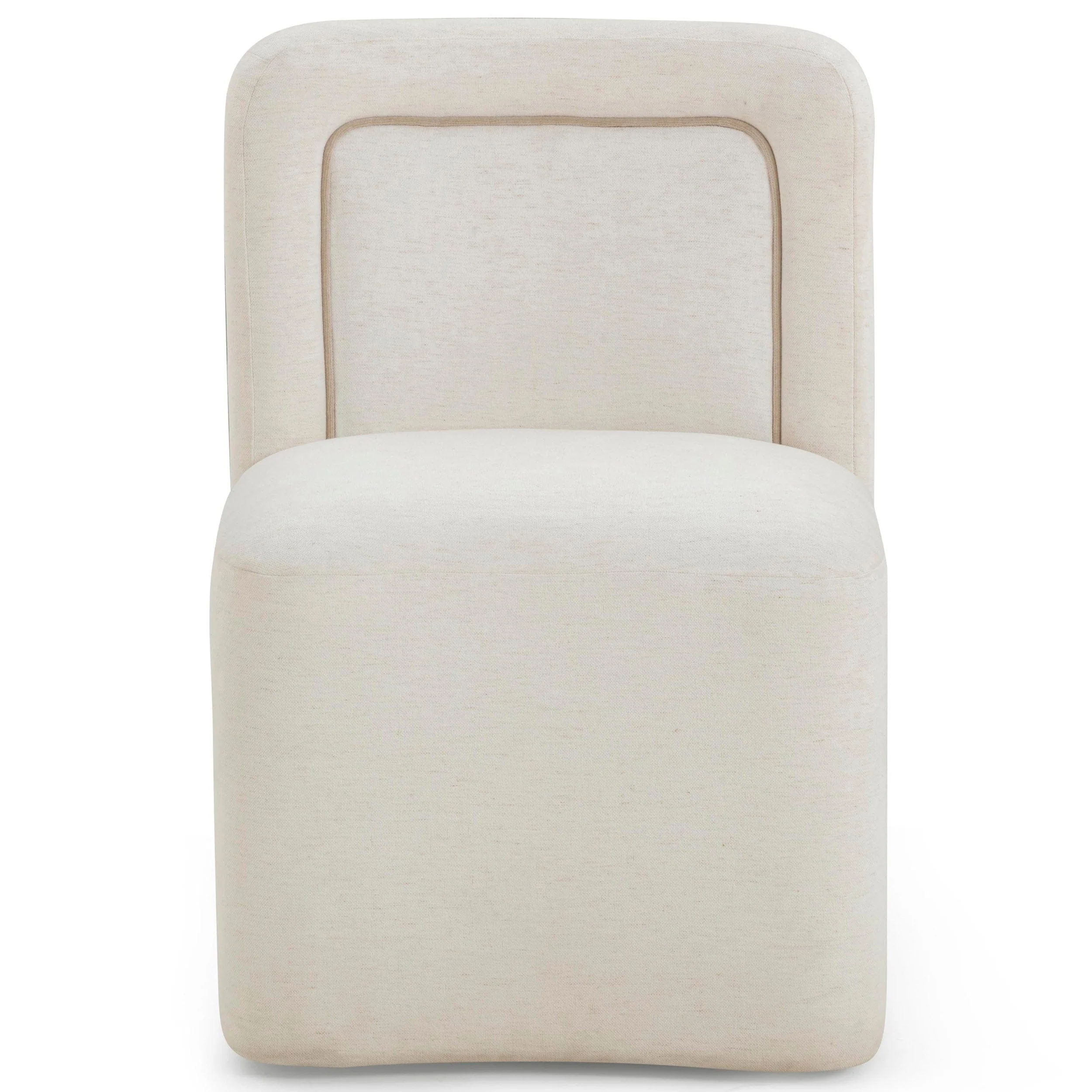 Dolce Rolling Desk Chair, Cream - Image 2