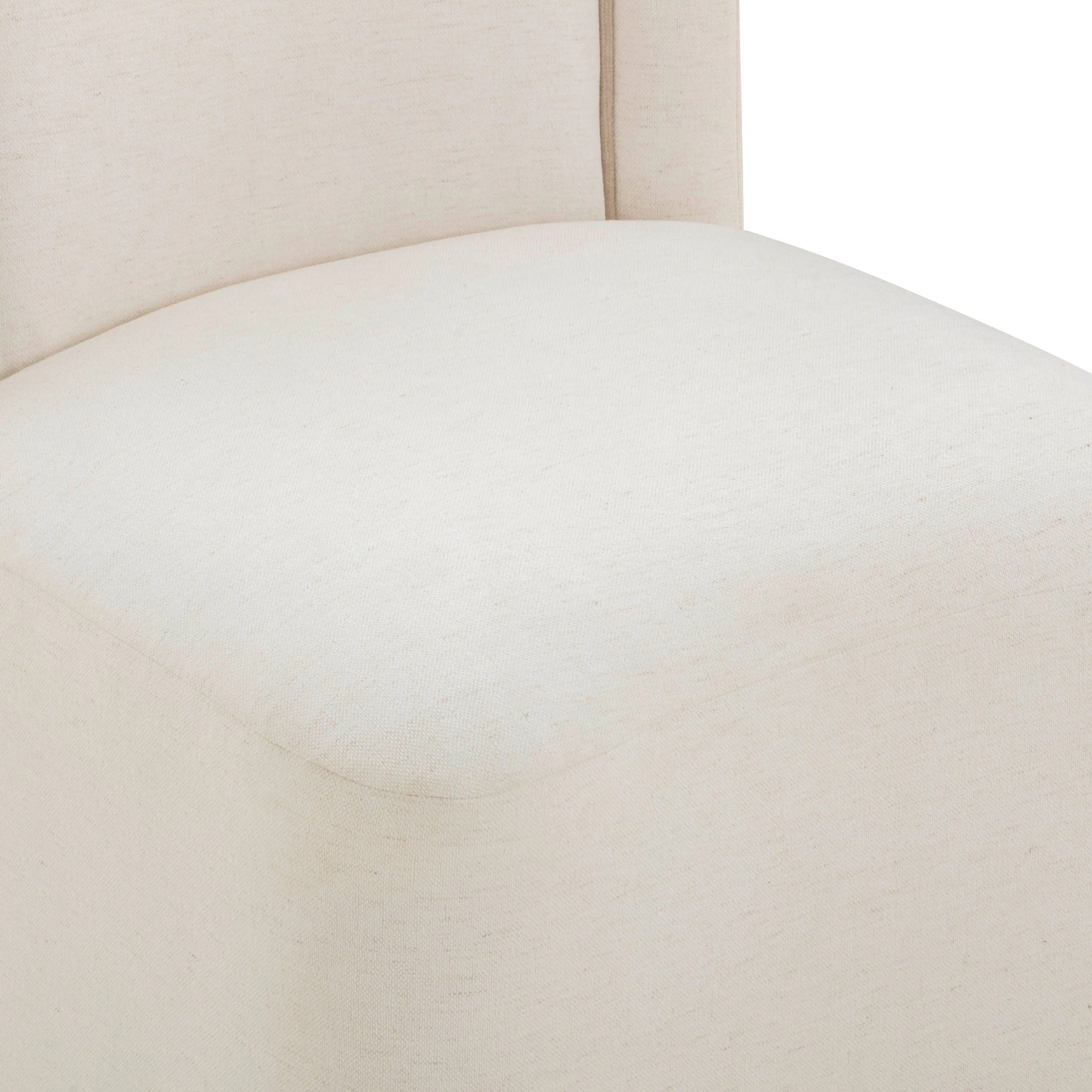 Dolce Rolling Desk Chair, Cream - Image 4