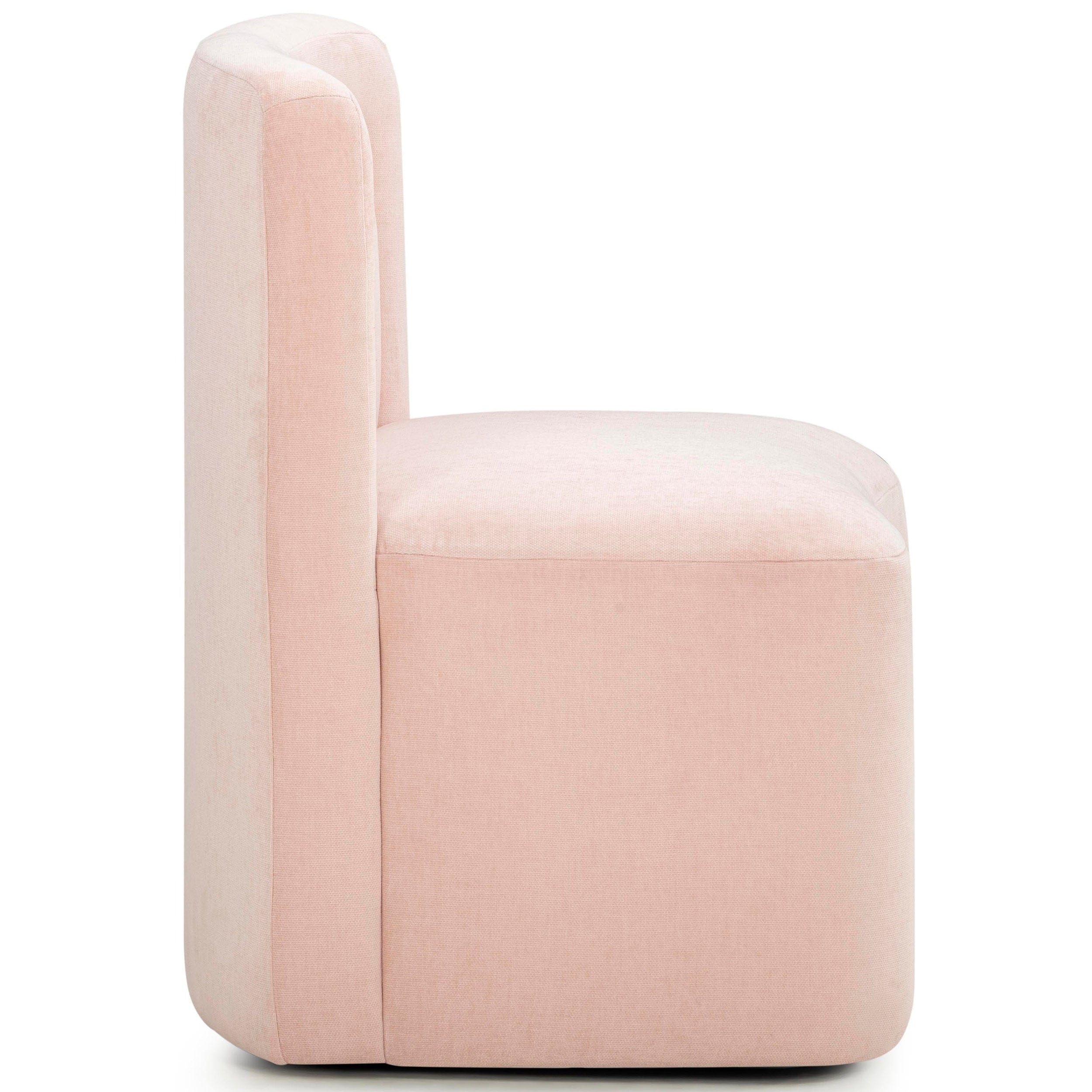 Dolce Rolling Desk Chair, Pink - Image 3