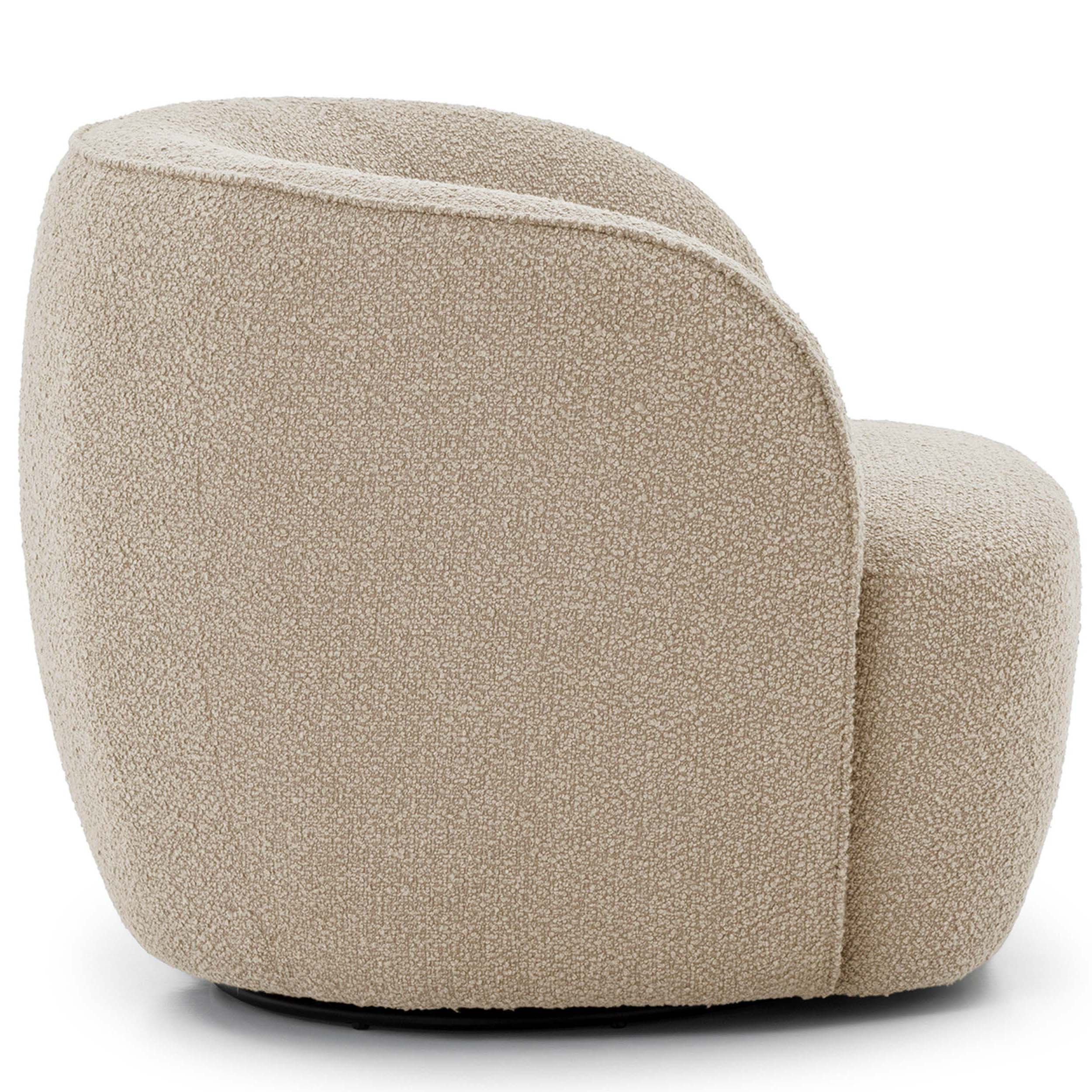 Domora Swivel Chair, Beige - Image 3