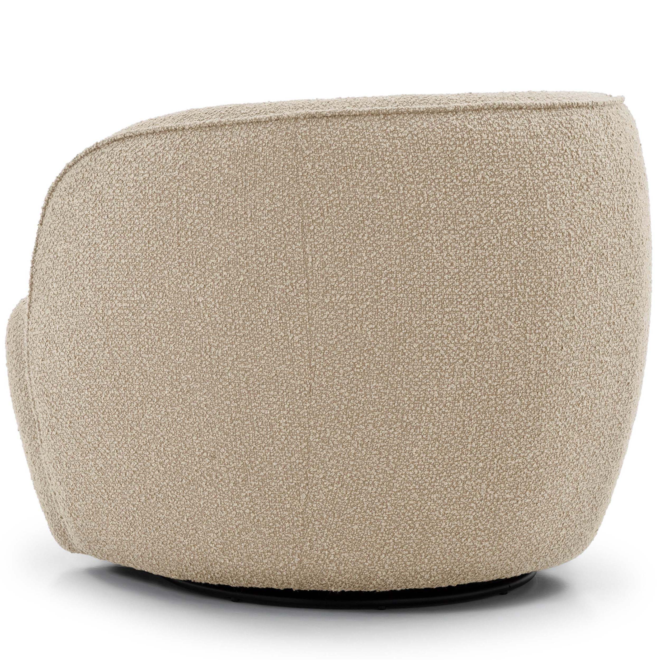 Domora Swivel Chair, Beige - Image 4