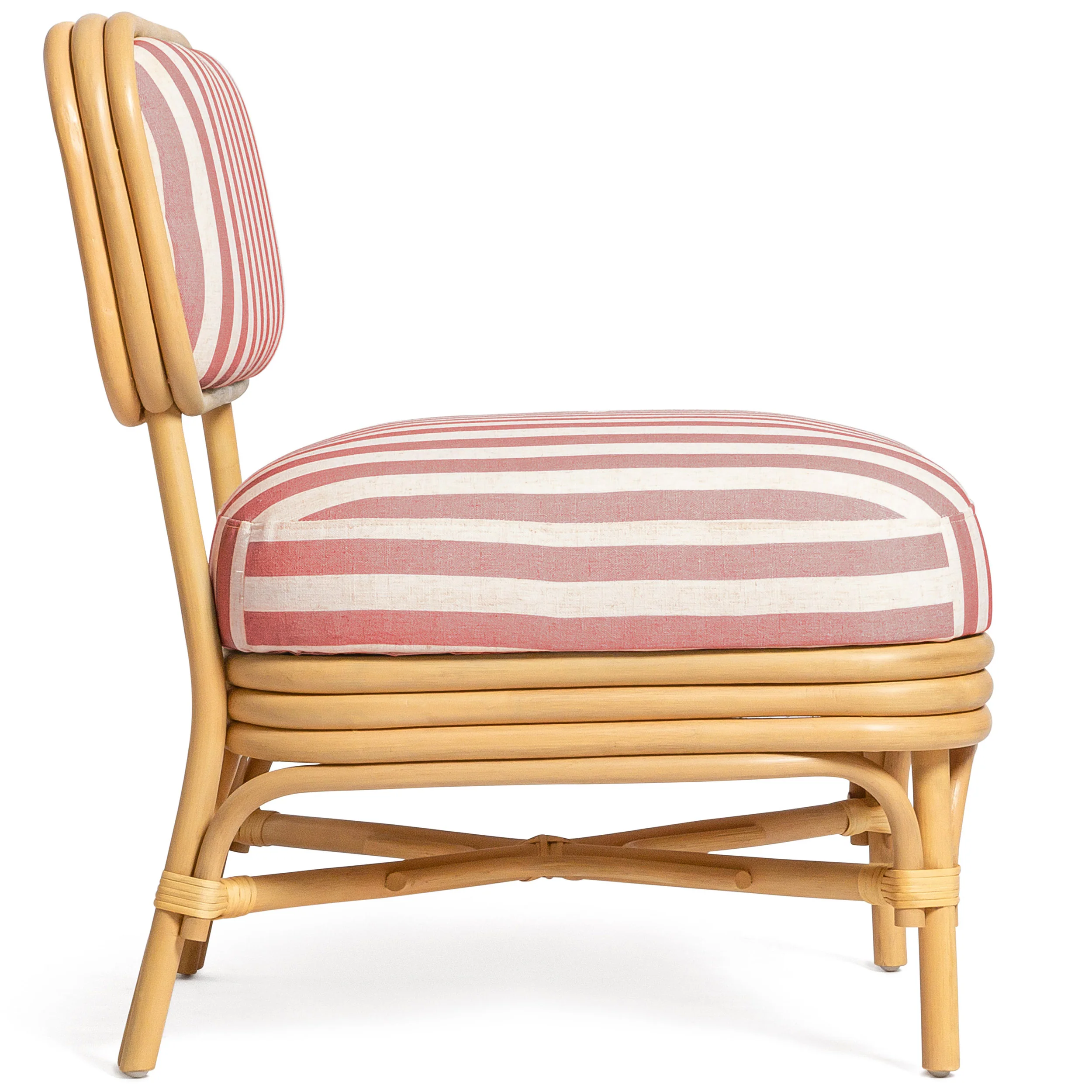 Dorine Striped Accent Chair, Cherry - Image 3