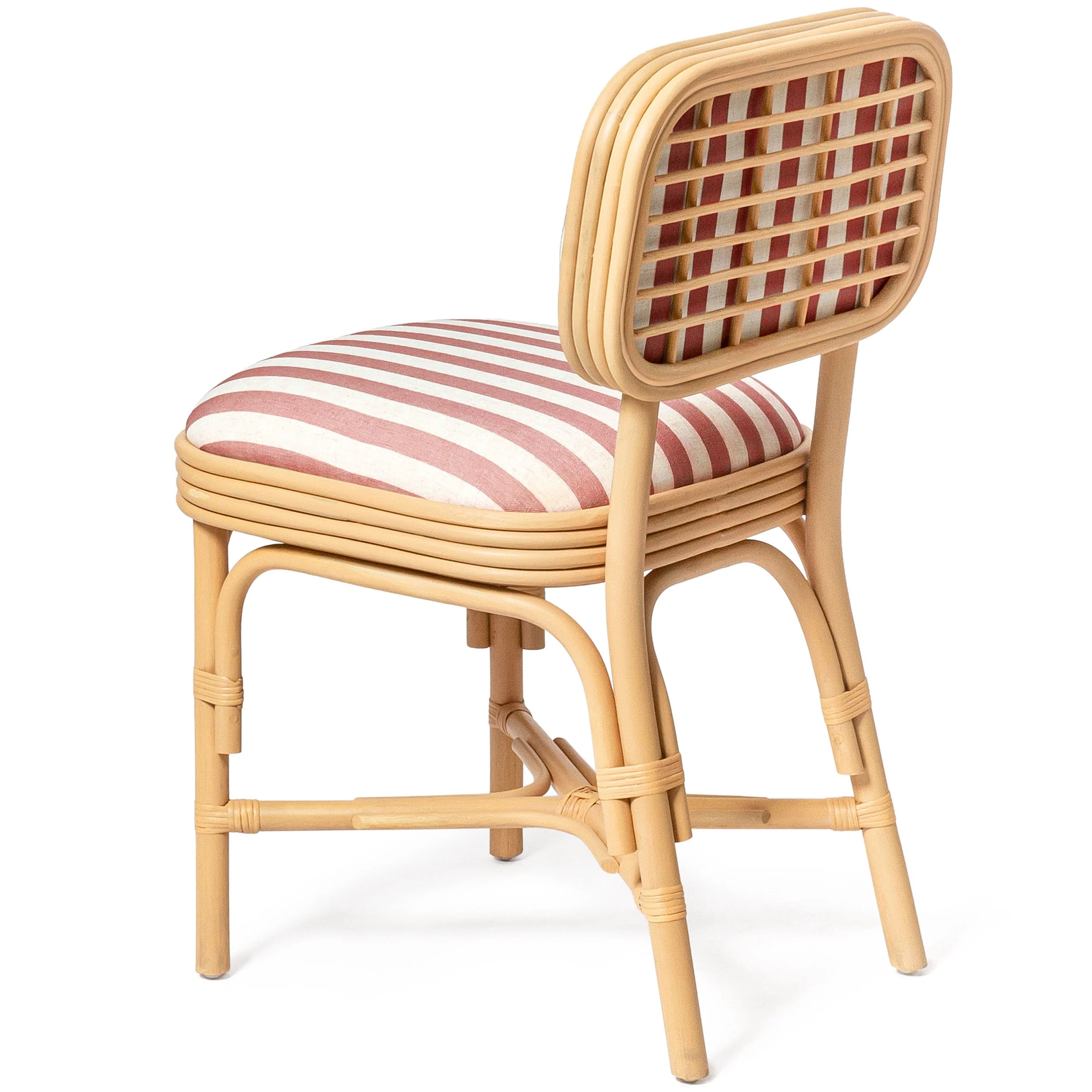 Dorine Striped Dining Chair, Cherry - Image 4
