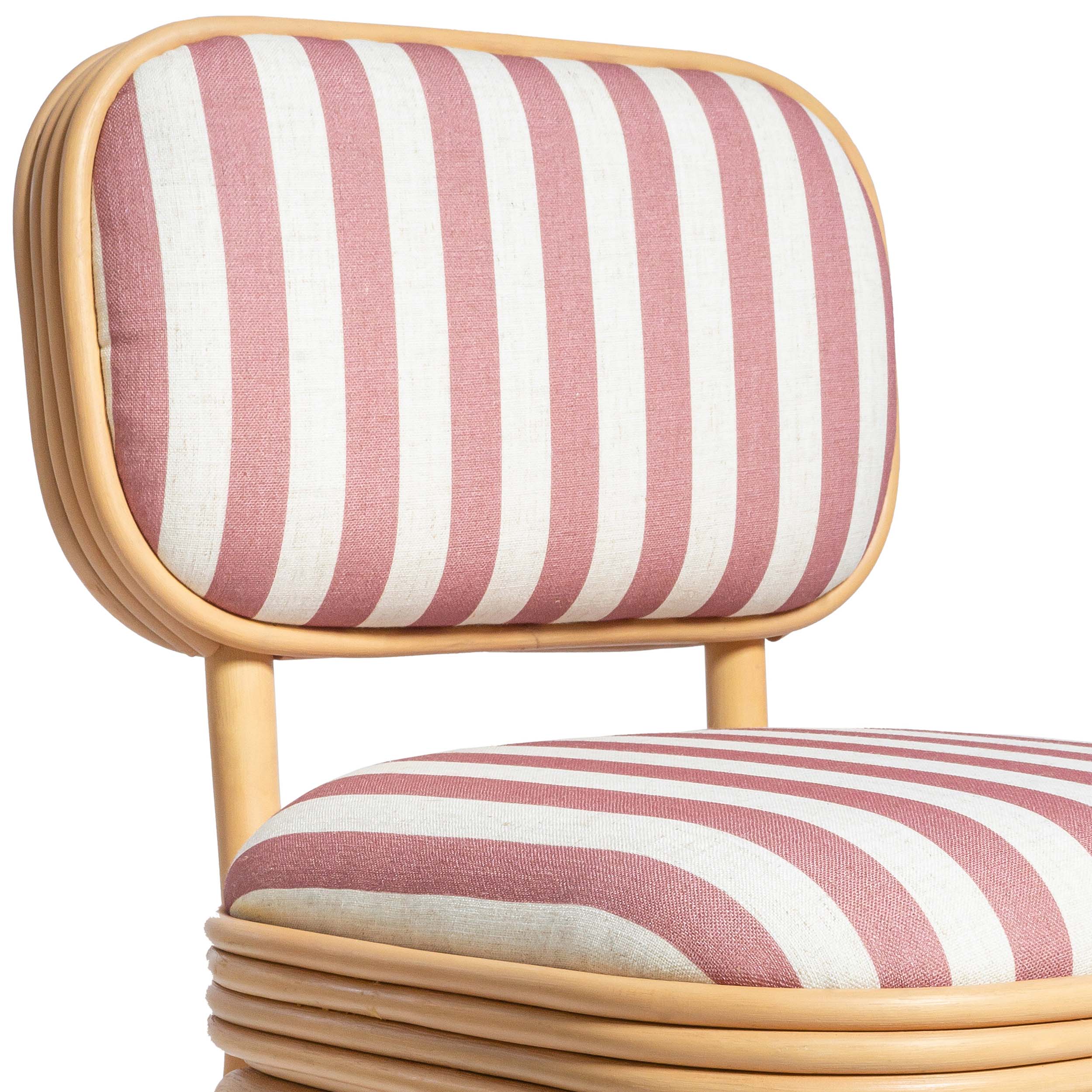 Dorine Striped Dining Chair, Cherry - Image 5