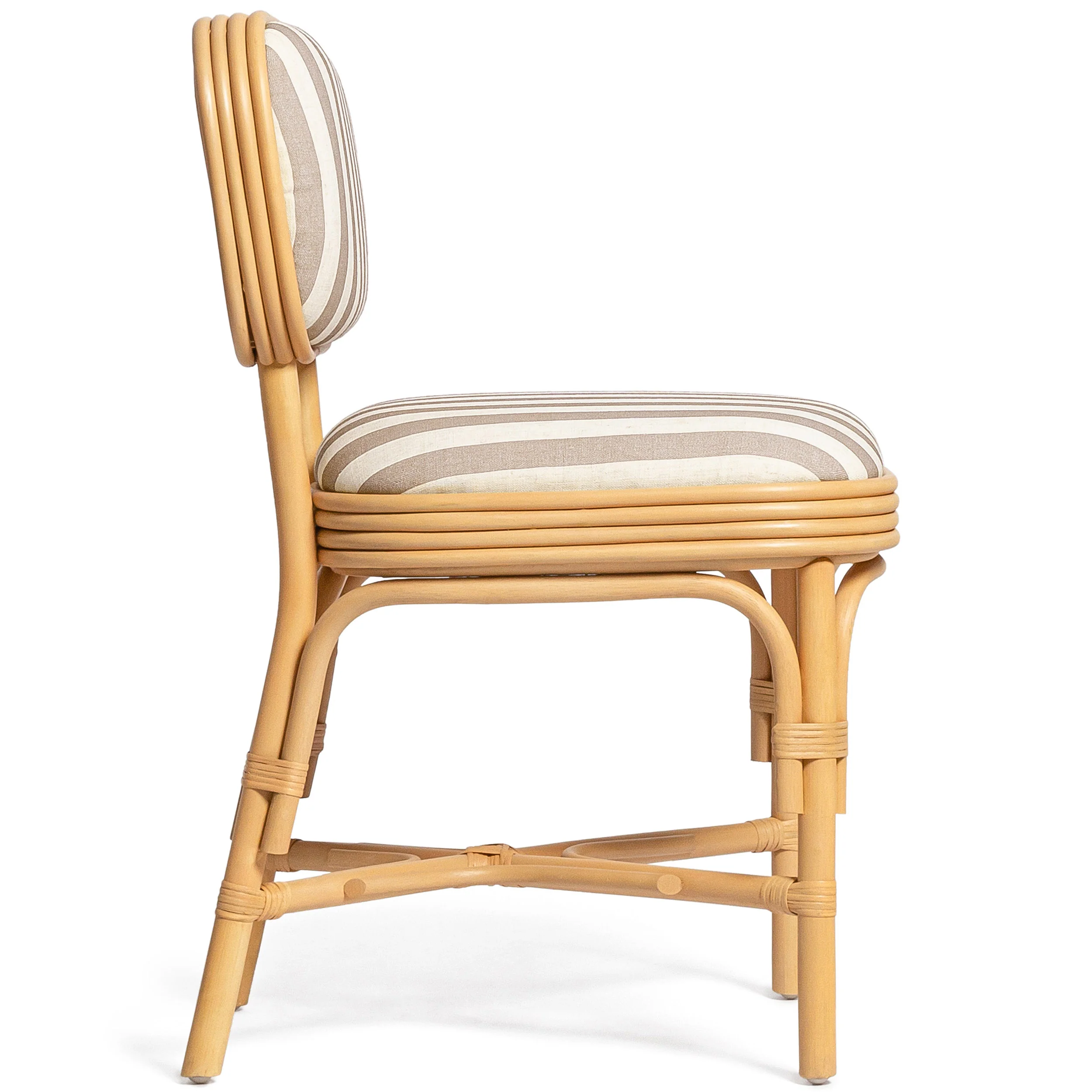 Dorine Striped Dining Chair, Khaki - Image 3
