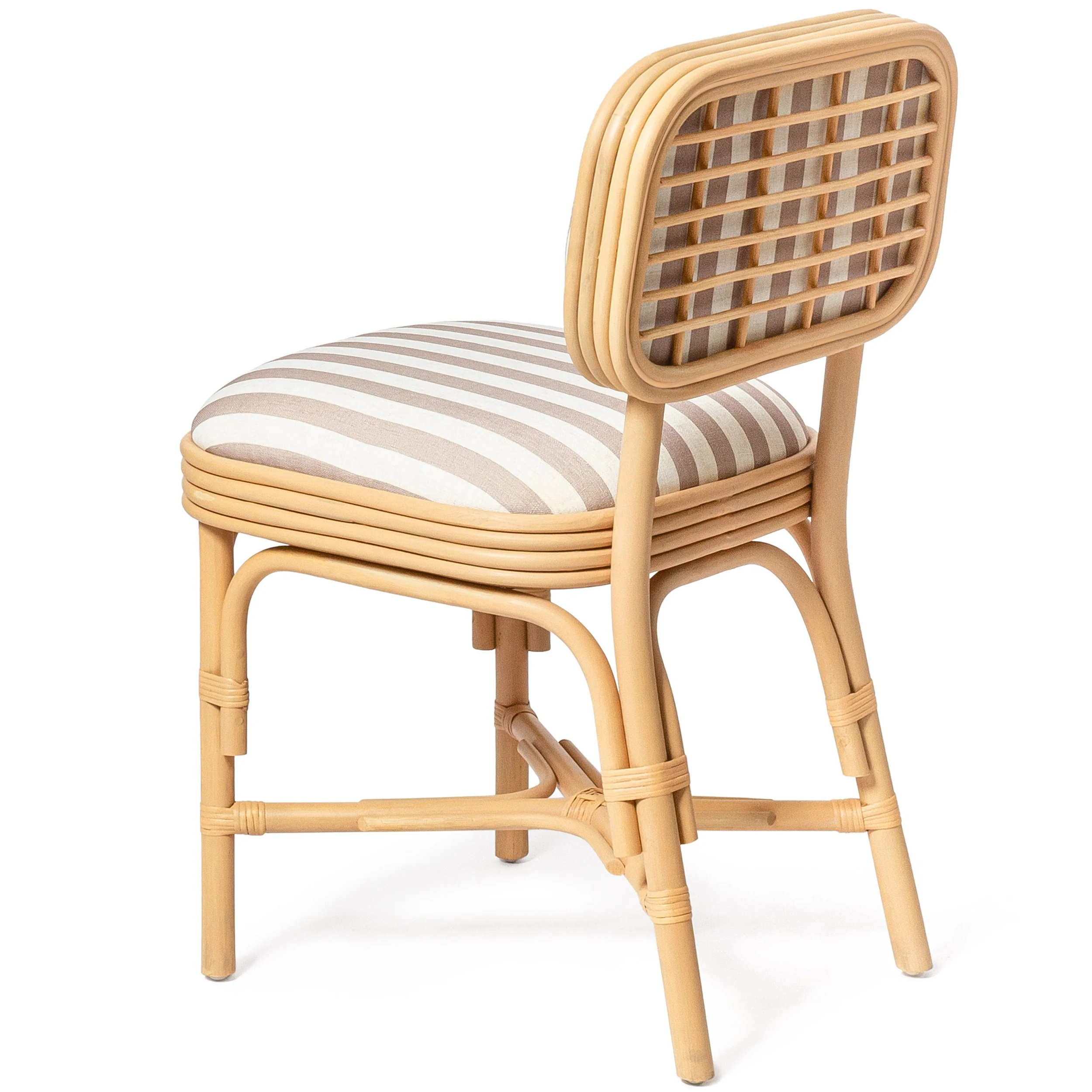 Dorine Striped Dining Chair, Khaki - Image 4
