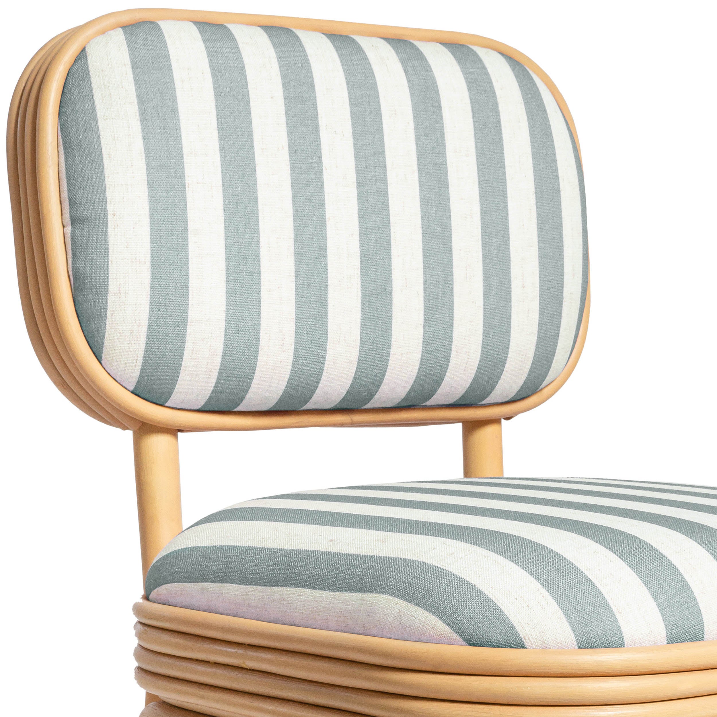 Dorine Striped Dining Chair, Mint Green - Image 5