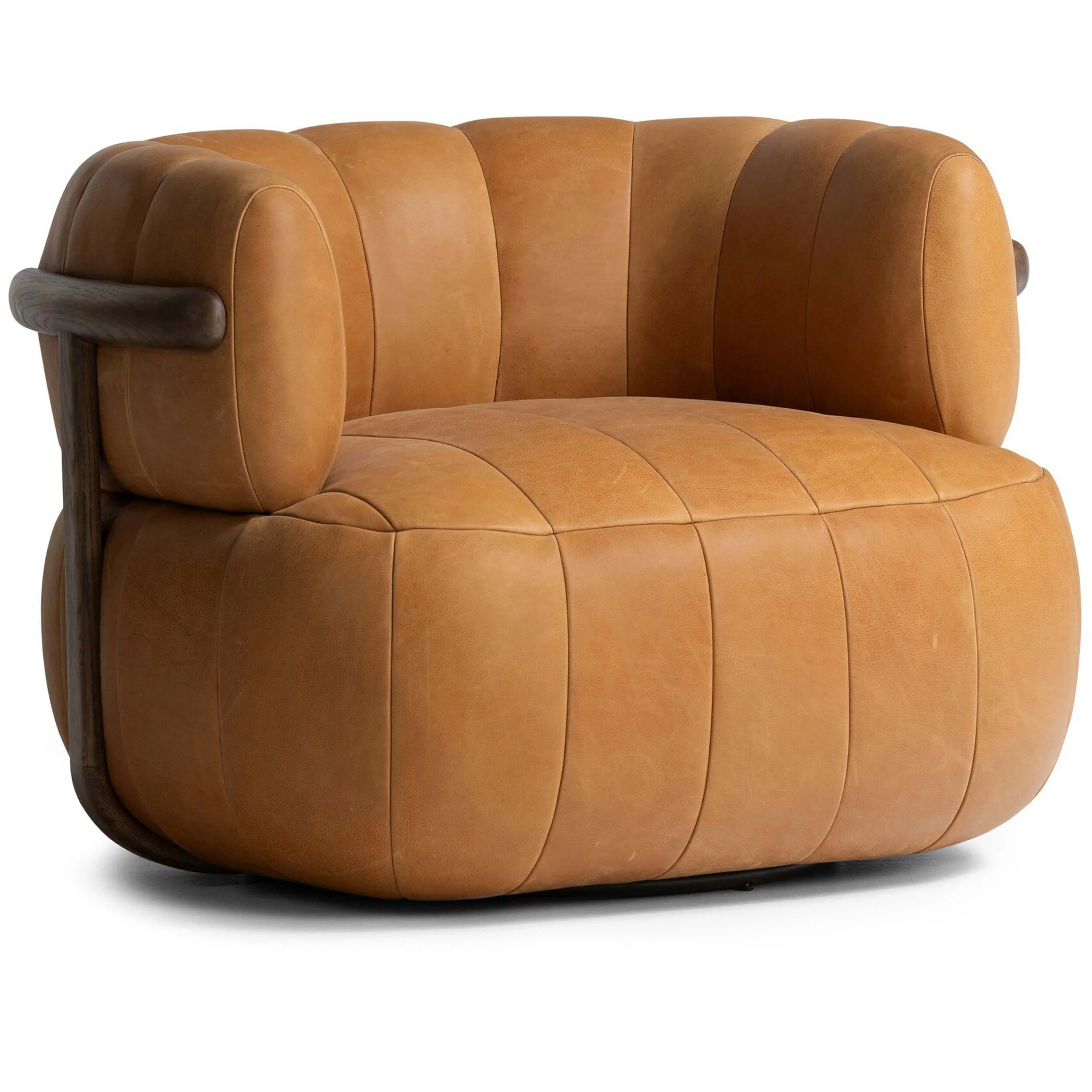 Doss Leather Swivel Chair, Palermo Cognac by Four Hands