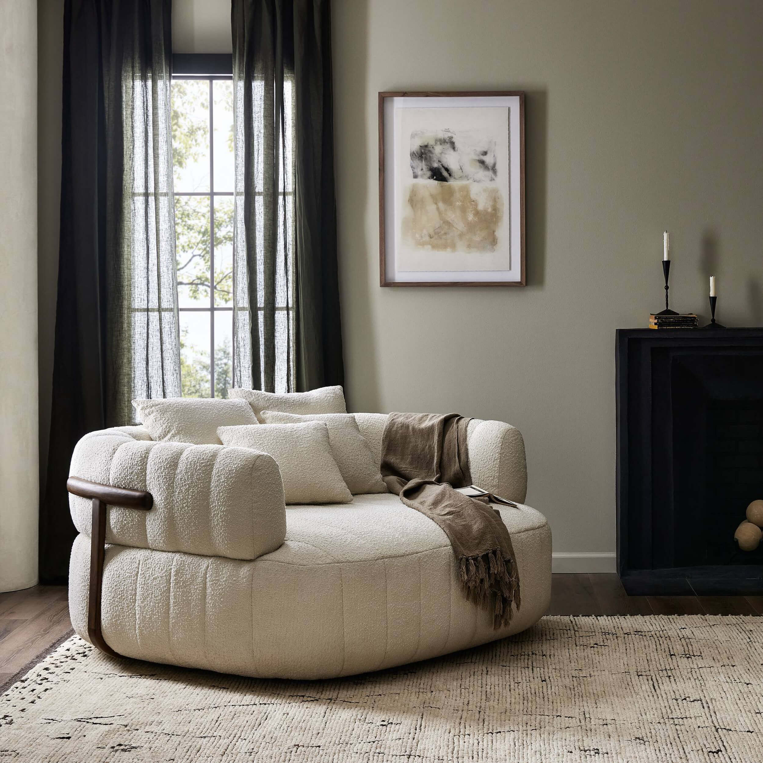 Doss Media Lounger, Altro Snow by Four Hands - Image 6