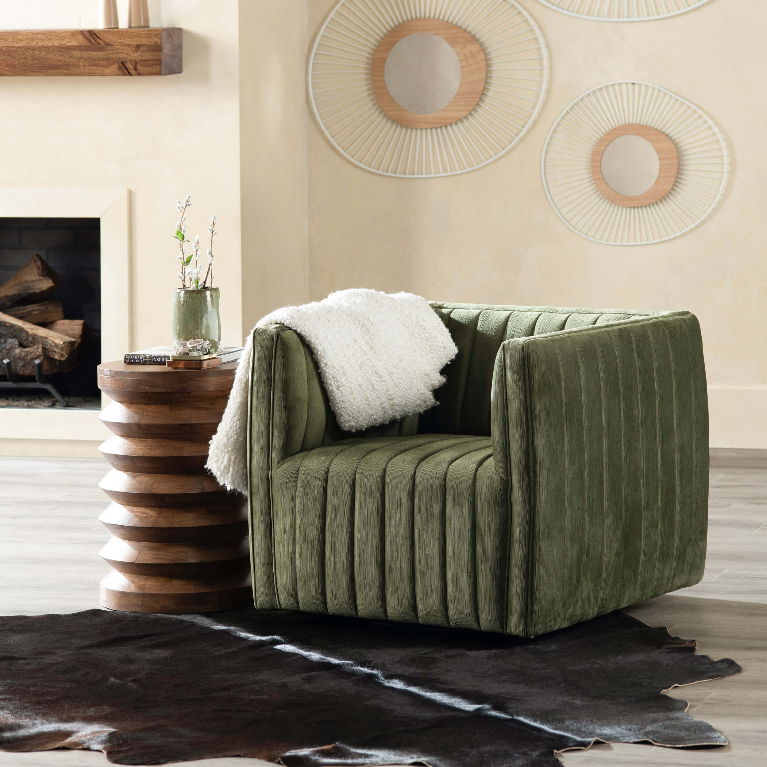 Draper Swivel Chair, Green - Image 4