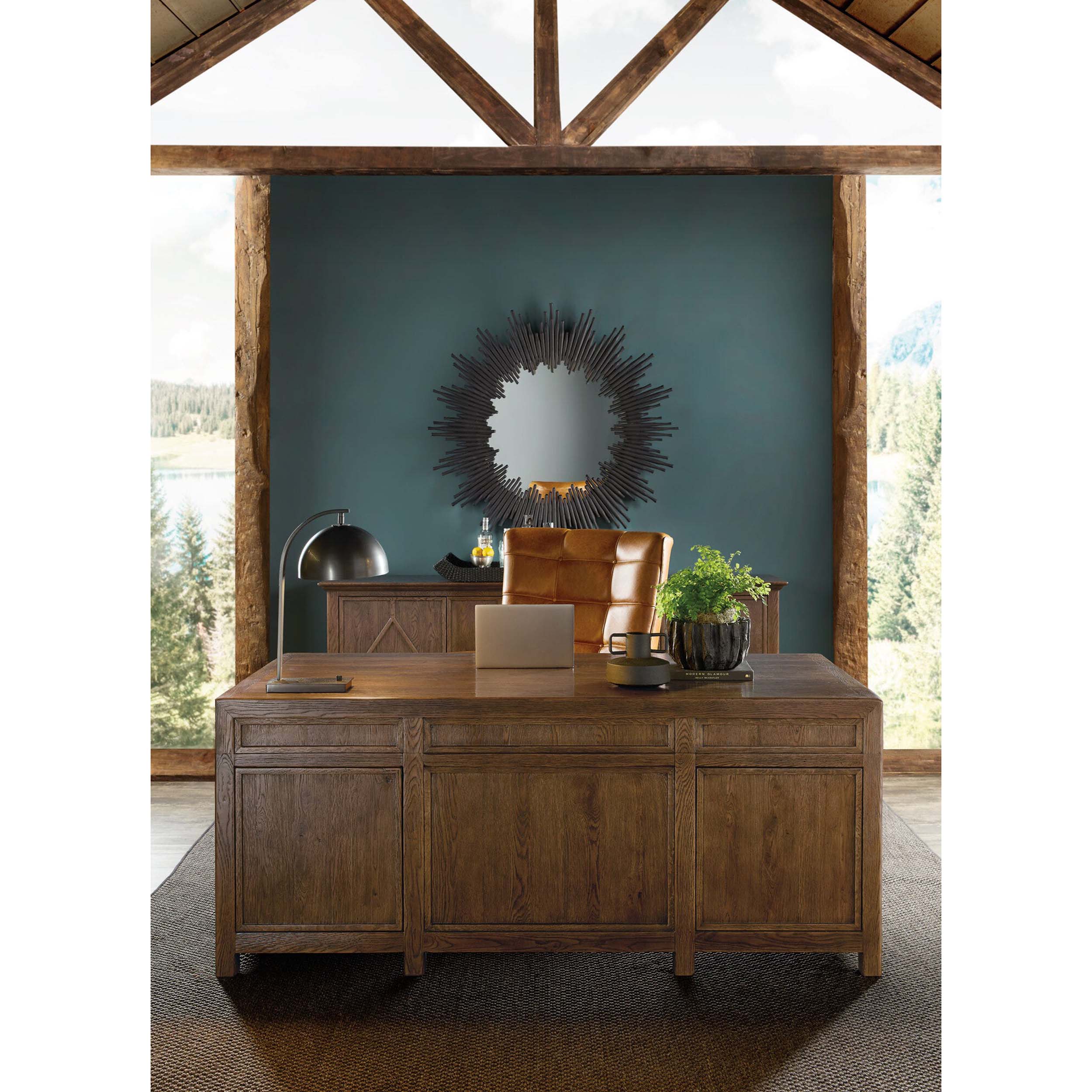Driftwood Executive Desk, Worn Saddle - Image 7