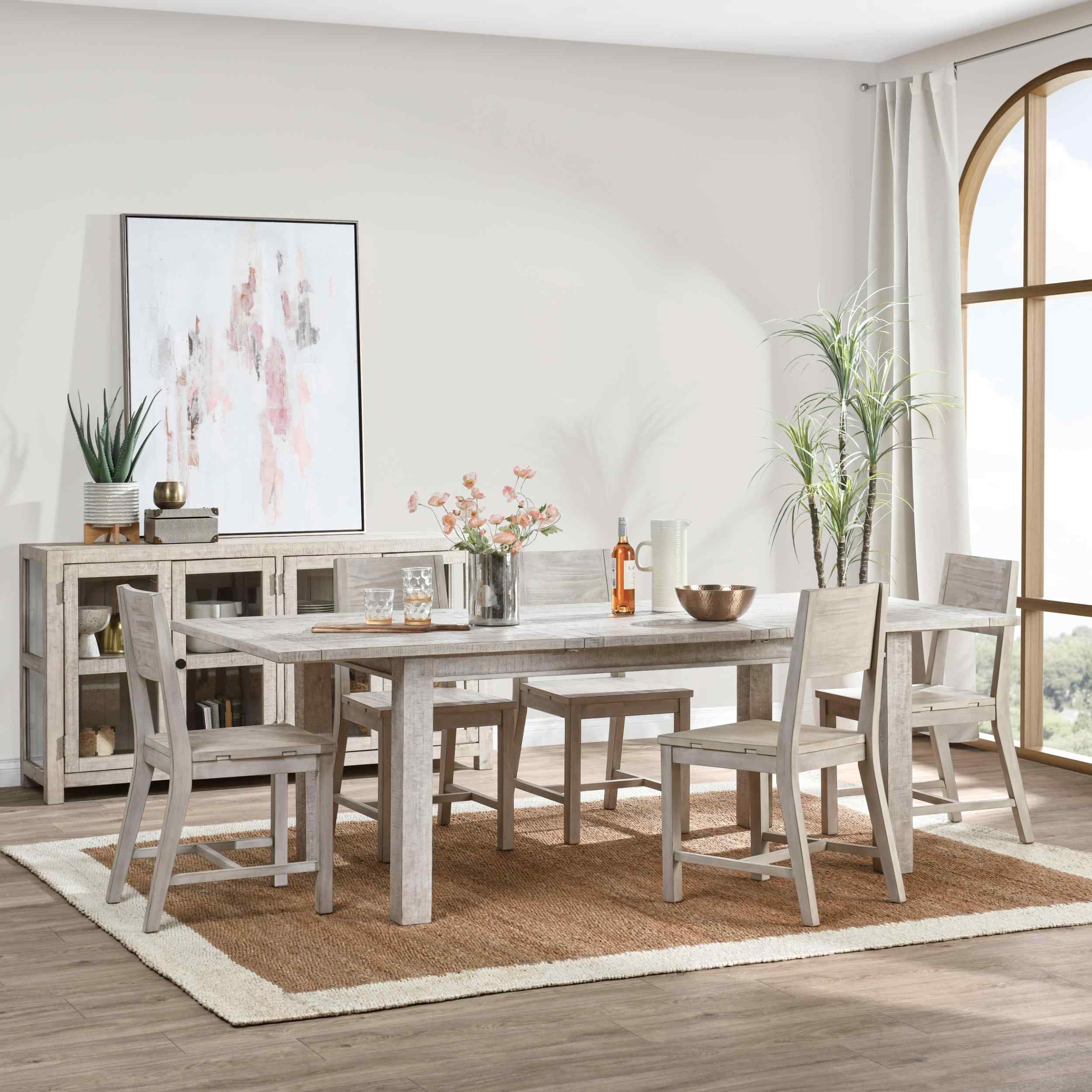 Driftwood Extendable Dining Table, Antique Ivory - Image 6