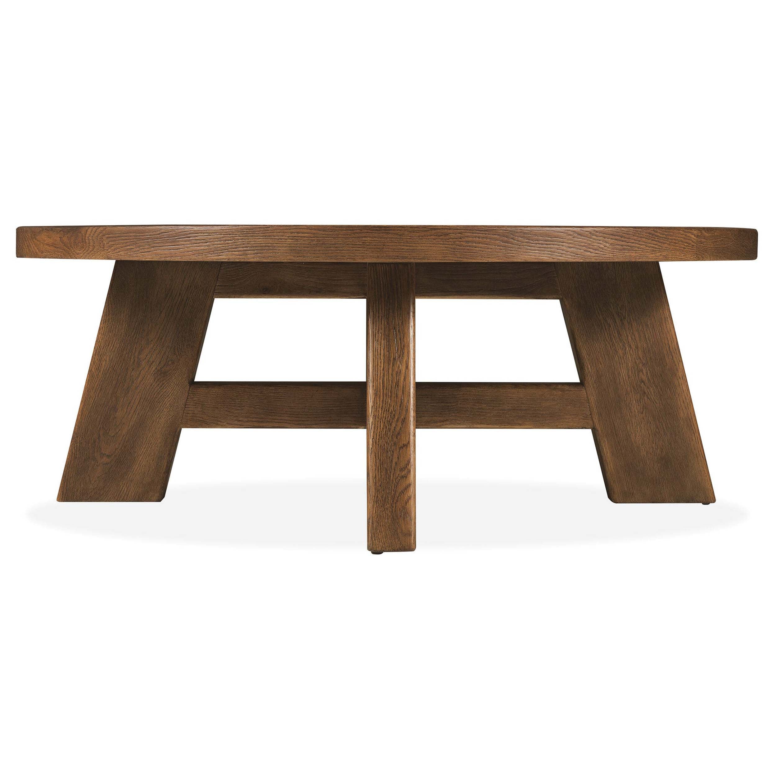 Driftwood Round Cocktail Table, Worn Saddle - Image 2