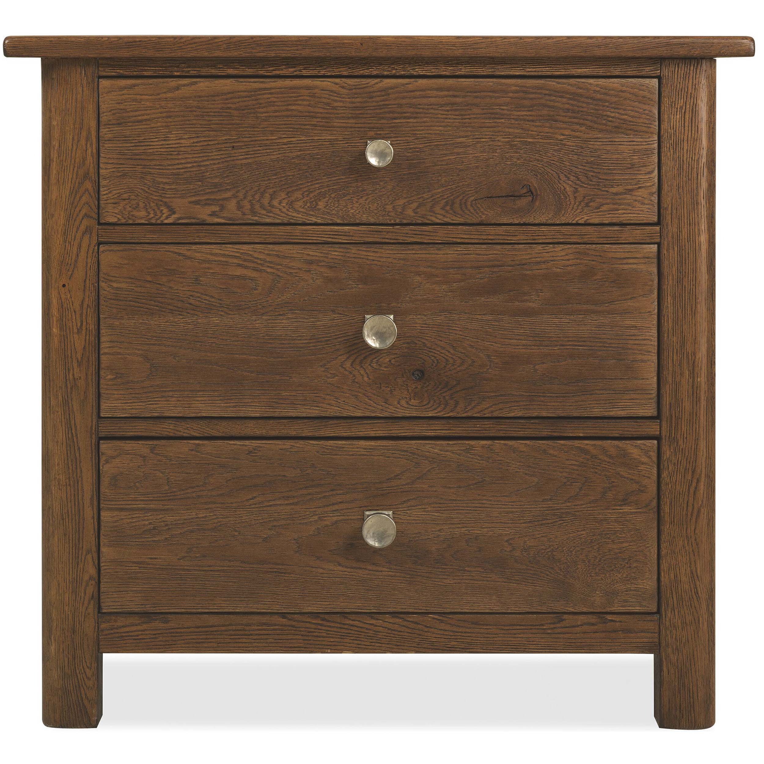 Driftwood Three-Drawer Nightstand, Worn Saddle - Image 2