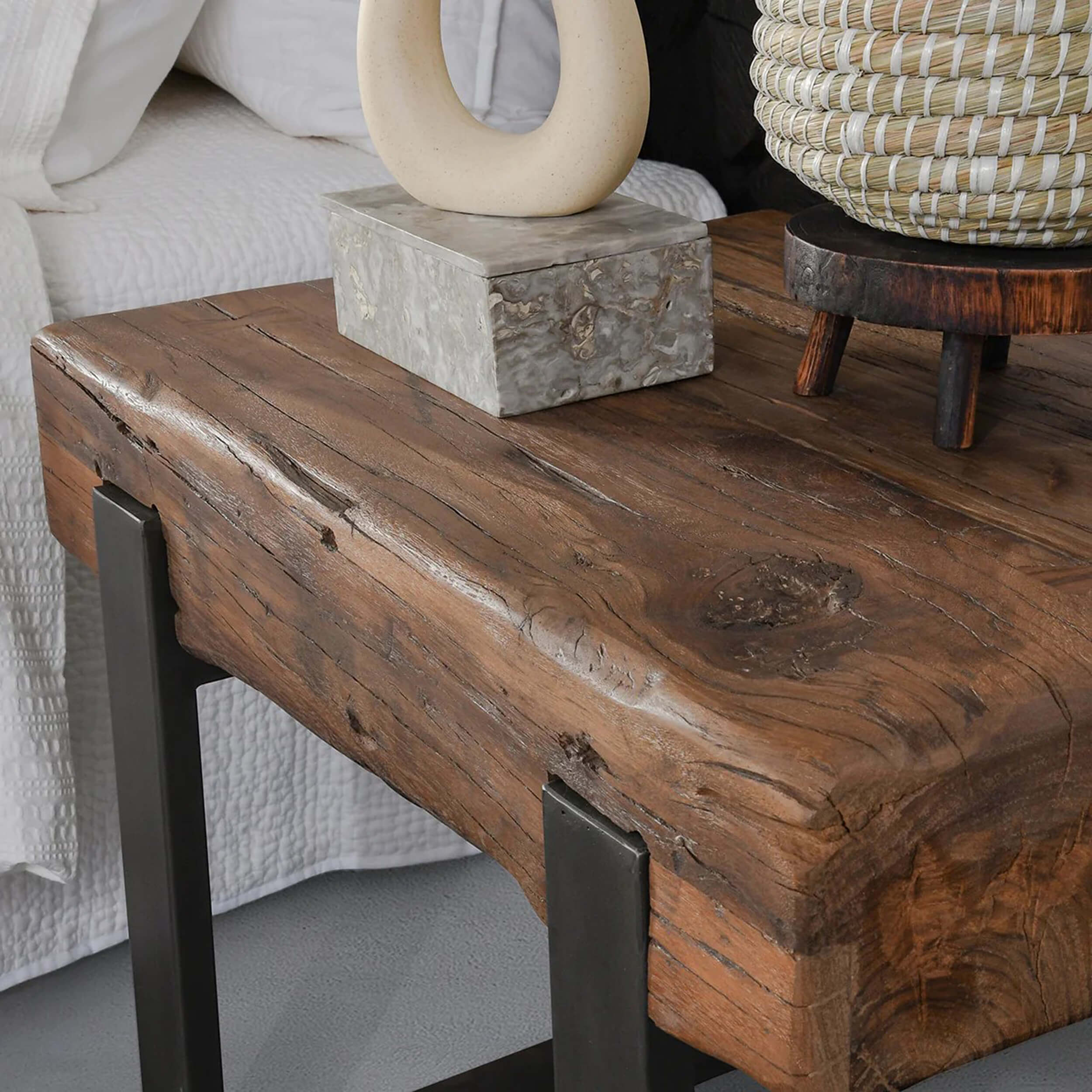 Duarte Rectangular End Table, Rustic Brown - Image 4