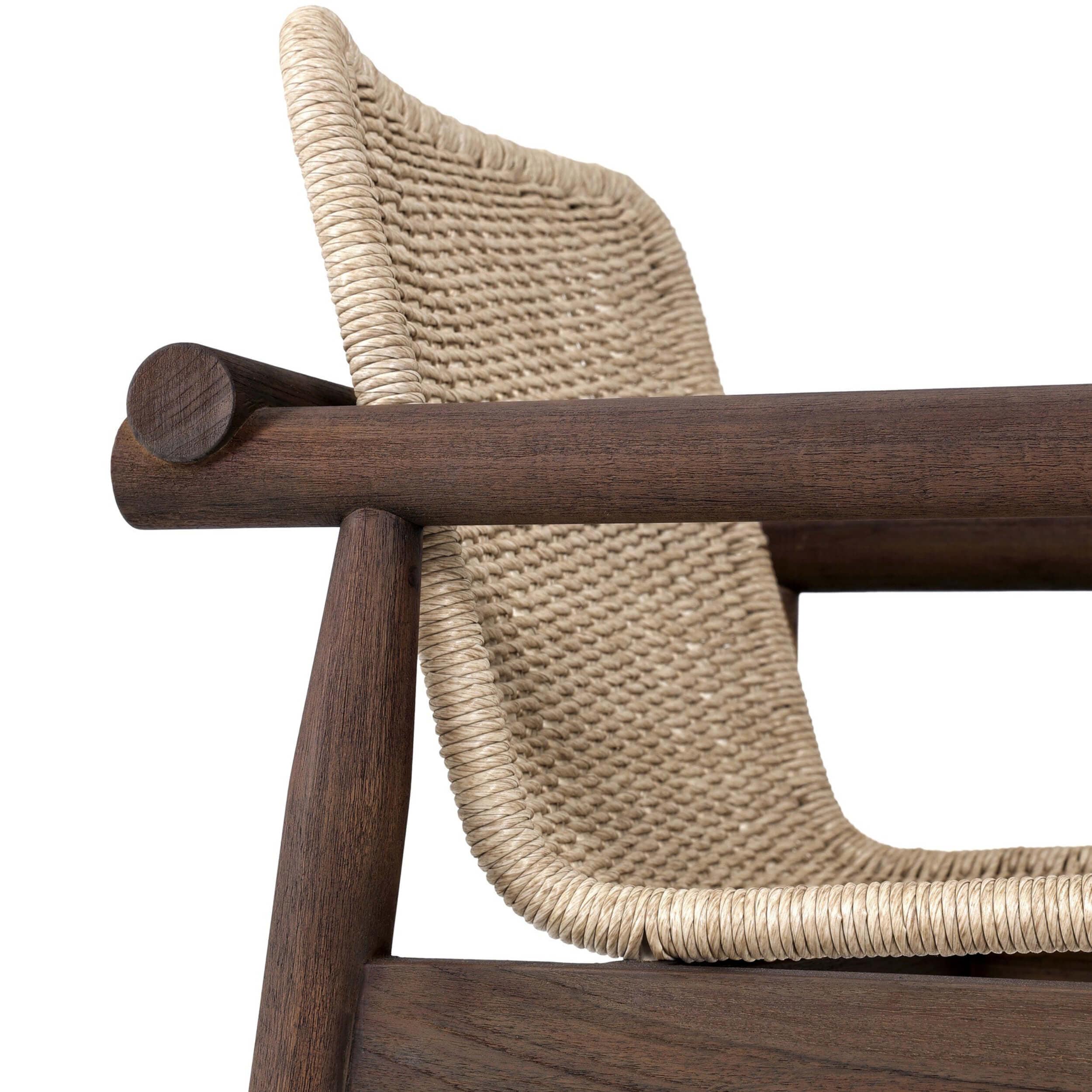 Dume Outdoor Dining Armchair, Vintage White by Amber Lewis x Four Hands - Image 4