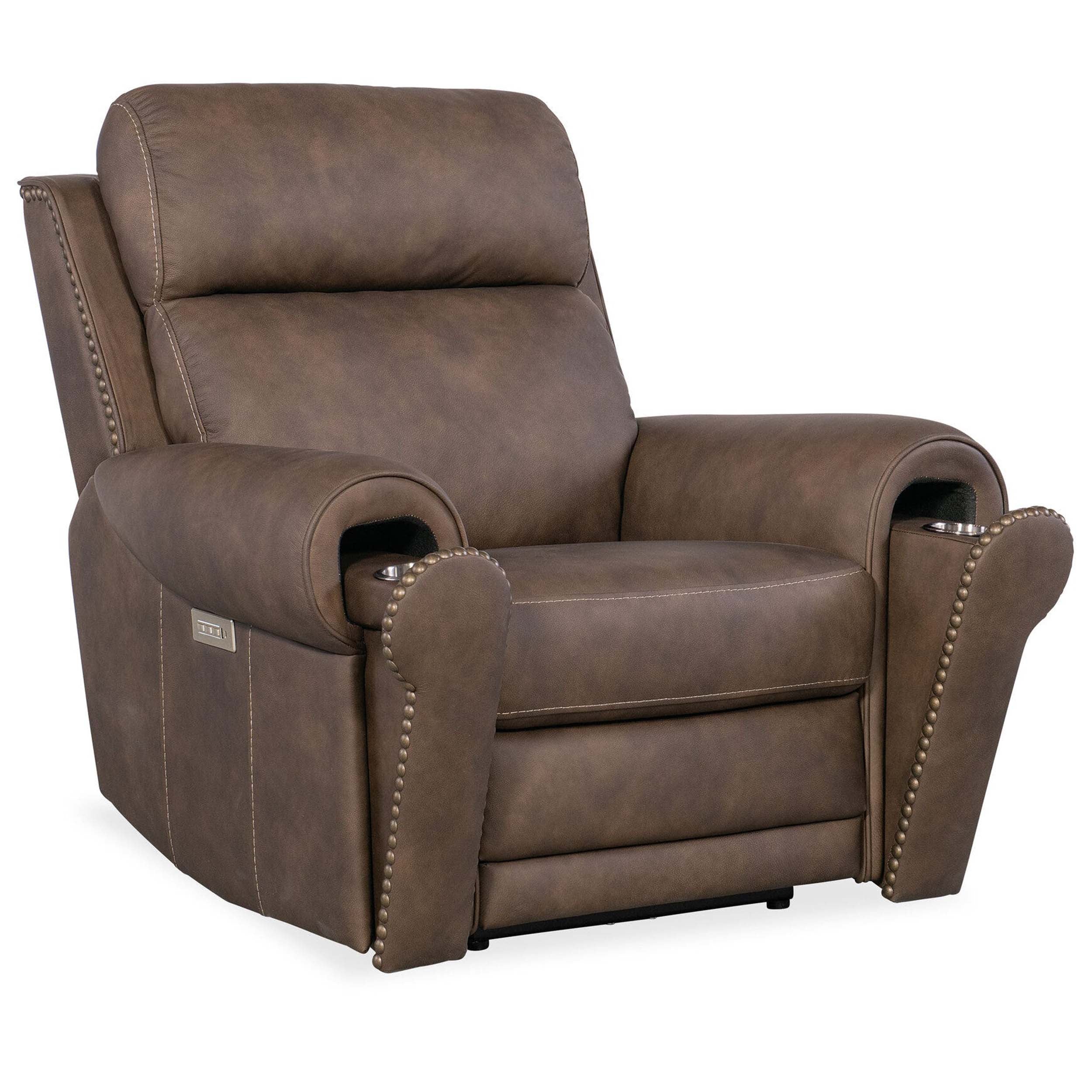 Duncan Leather Power Recliner, Kalahari Bark - Image 5