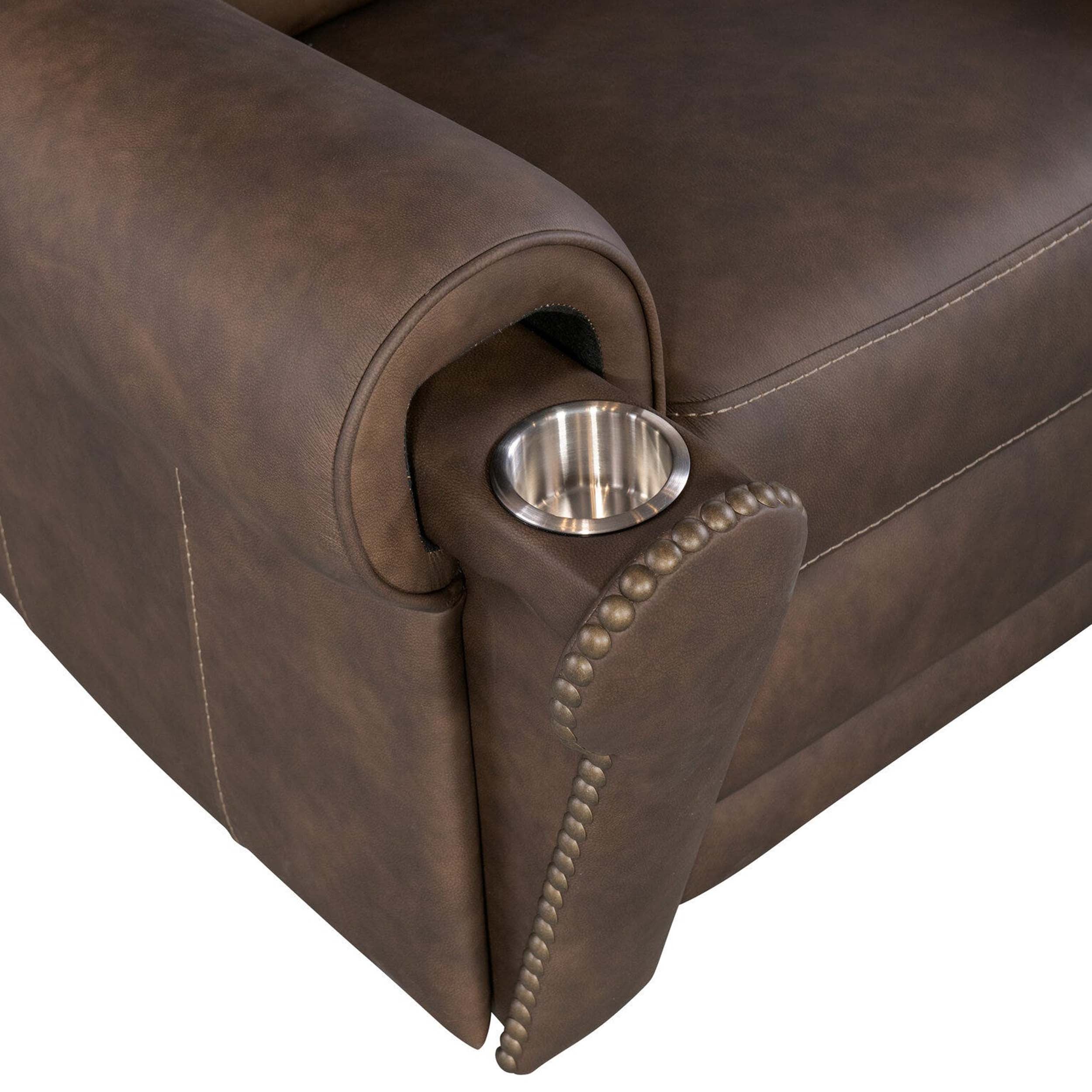 Duncan Leather Power Recliner, Kalahari Bark - Image 7