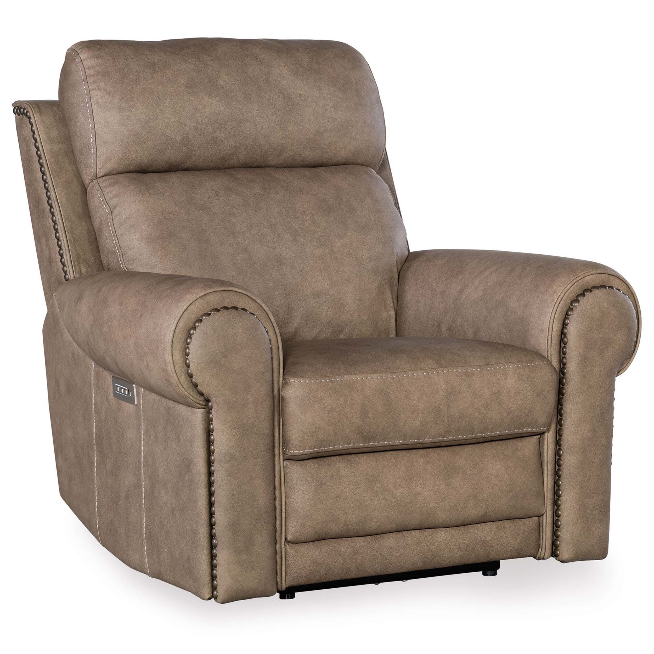 Duncan Leather Power Recliner, Kalahari Camel