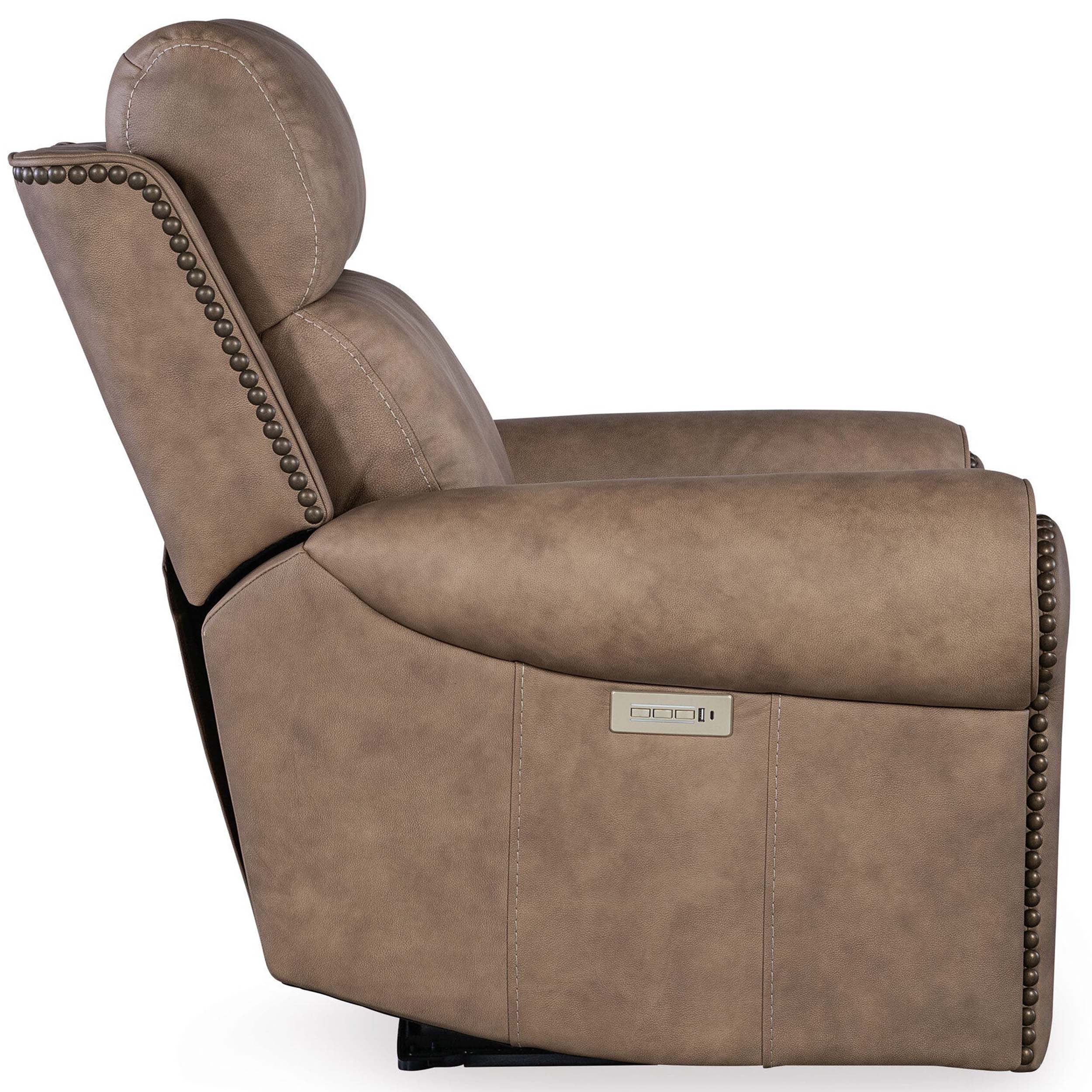 Duncan Leather Power Recliner, Kalahari Camel - Image 3