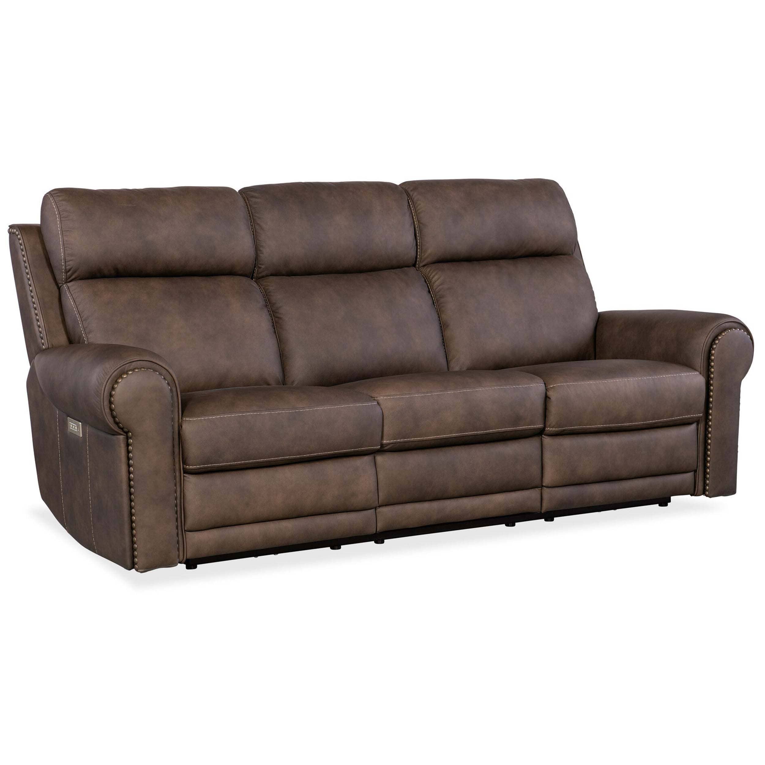 Duncan Leather Power Sofa, Kalahari Bark - Image 2