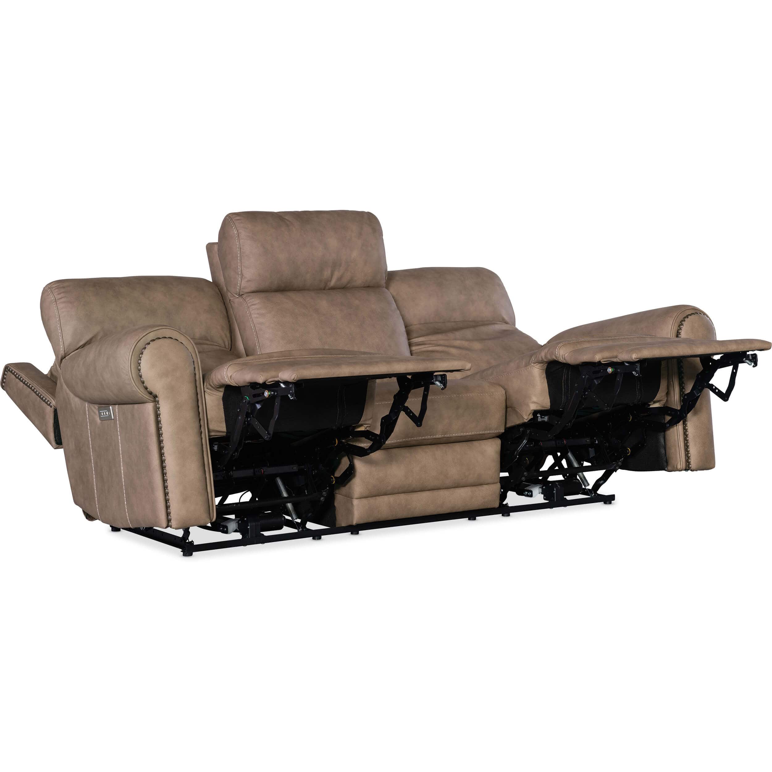 Duncan Leather Power Sofa, Kalahari Camel - Image 5