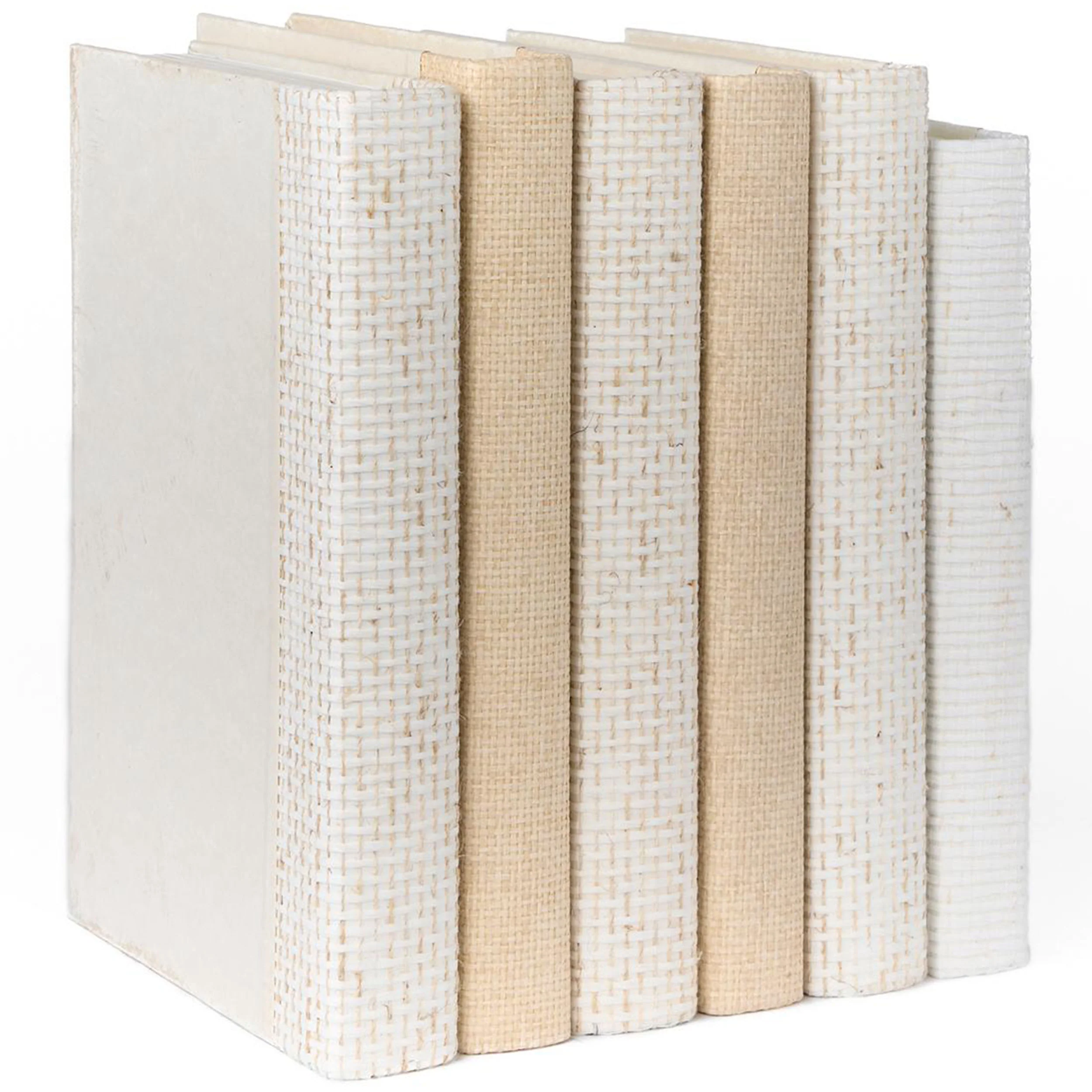 Dune Weave Book Stack, Off-White/Beige - Image 2